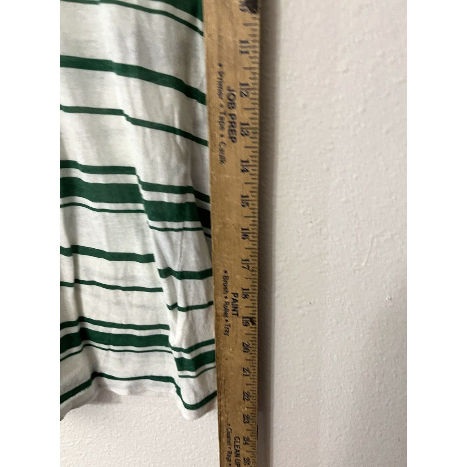 Bdg BDG T-Shirt Women XS Green Striped Short Sleeve V-Neck Size XS / US 0-2 / IT 36-38 - 4 Thumbnail