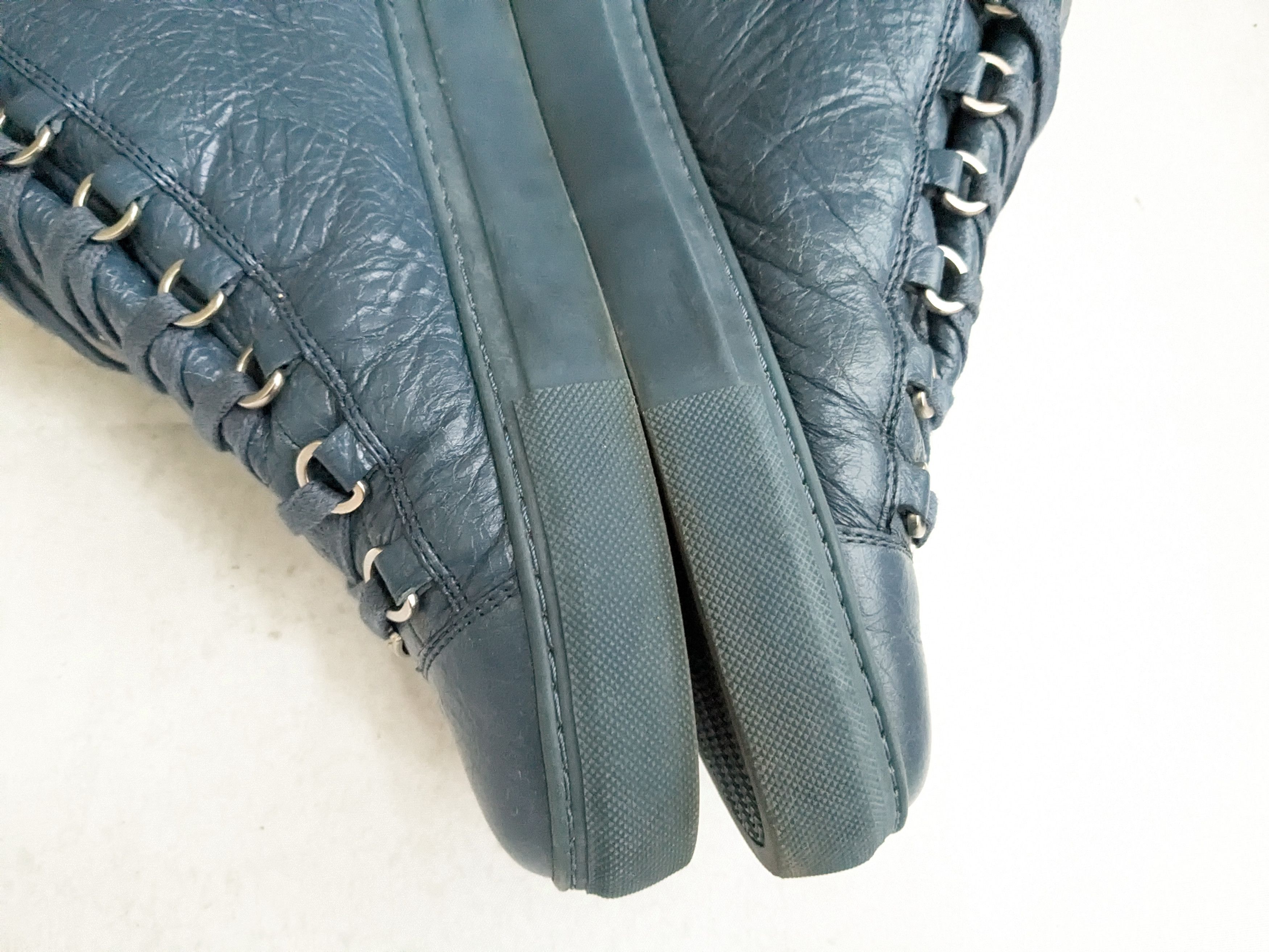 Balenciaga Balenciaga Arena Blue Leather 8 High Tops Lace Up Size US 8 / EU 41 - 10 Thumbnail