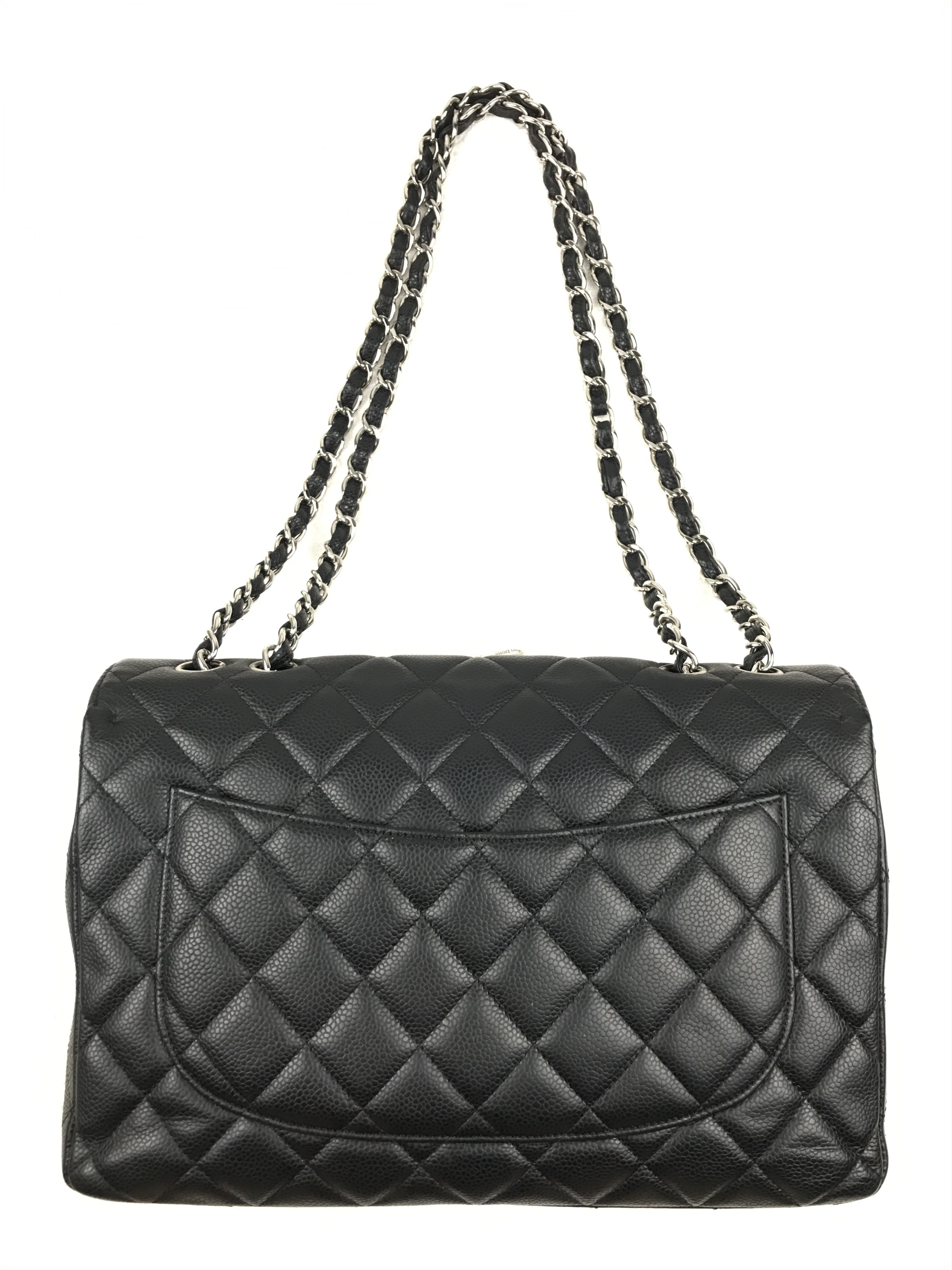 Chanel Chanel timeless jumbo caviar silver hardware Size ONE SIZE - 4 Thumbnail