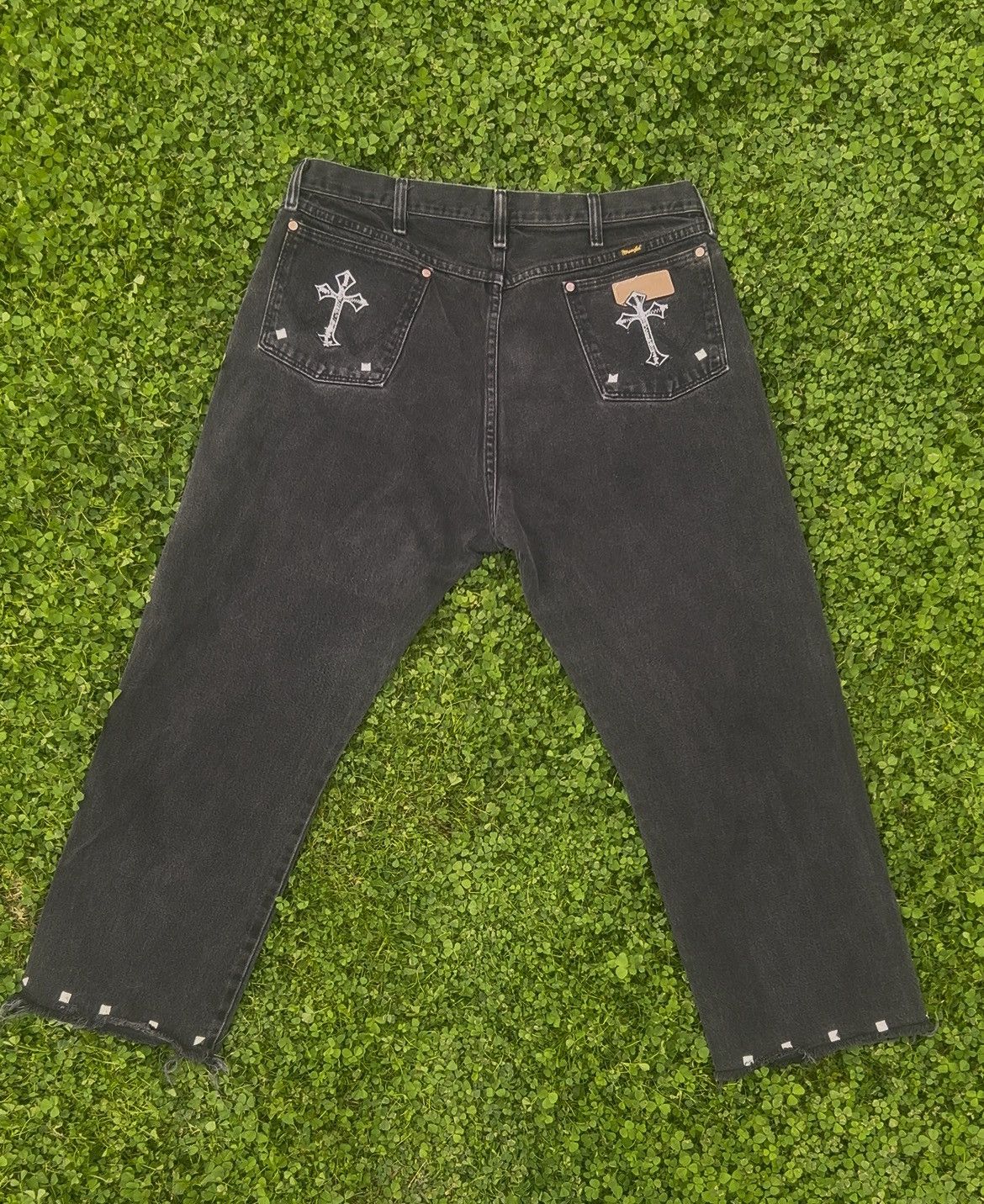 Wrangler Y2K black jeans with studs Size US 34 / EU 50 - 5 Thumbnail