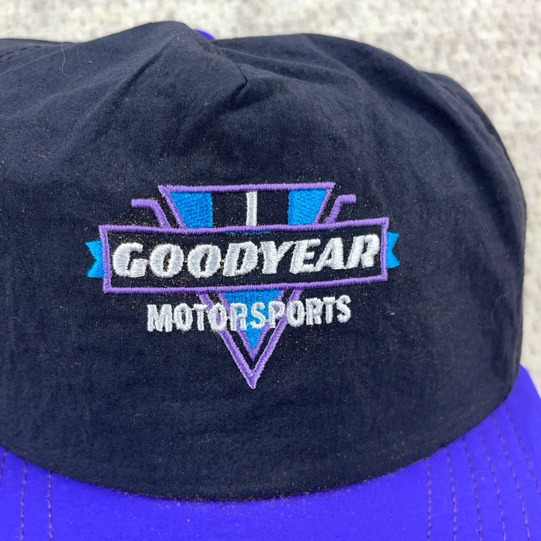 Nomad VINTAGE Goodyear Tires Snapback Hat Men One Size Purple Motorsports Retro USA 90s Logo Adjustable Size ONE SIZE - 2 Thumbnail