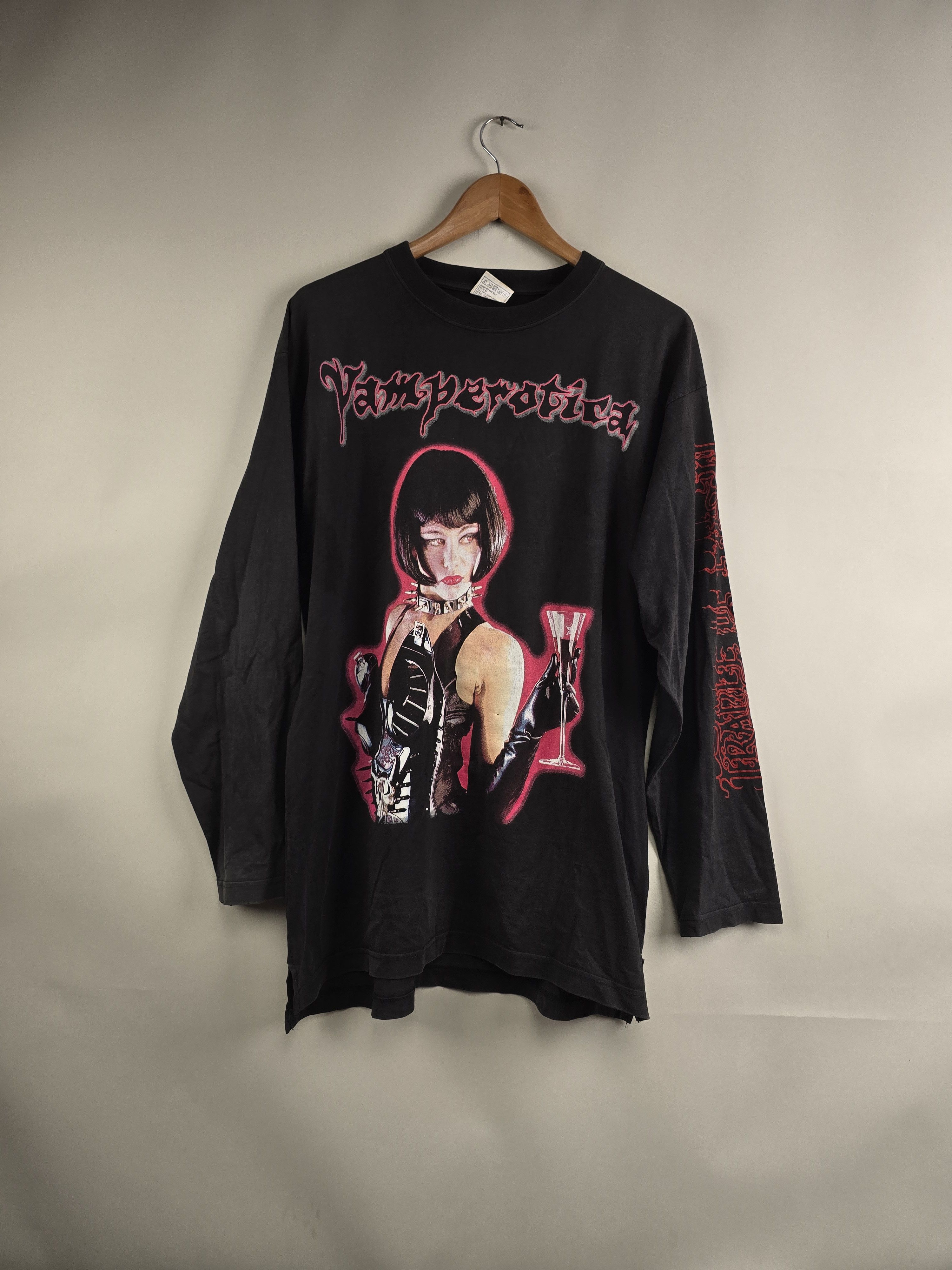 image of Band Tees x Rock Tees 1999 Cradle Of Filth Strictly For The Wicked Long Sleeve in Bleu (Size XL)