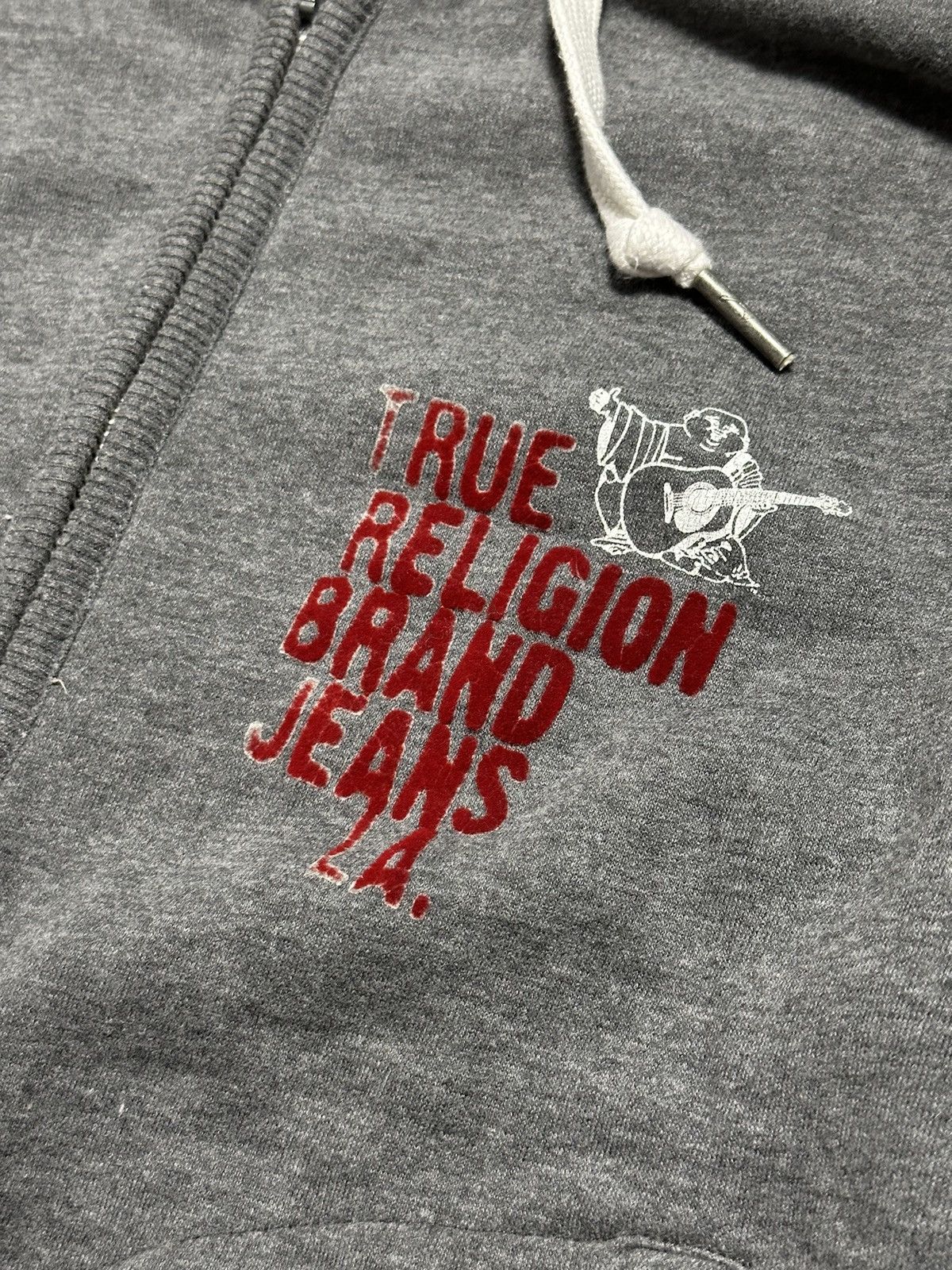 Other True Religion Men's Large Gray Jacket Zip Up Hoodie Size US L / EU 52-54 / 3 - 2 Thumbnail