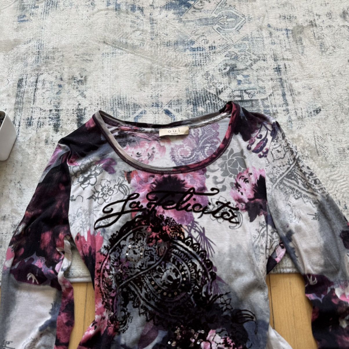 Hysteric Glamour 📌 OUI Japan style Floral Y2K JPG vibe Long Sleeve Size M / US 6-8 / IT 42-44 - 2 Thumbnail