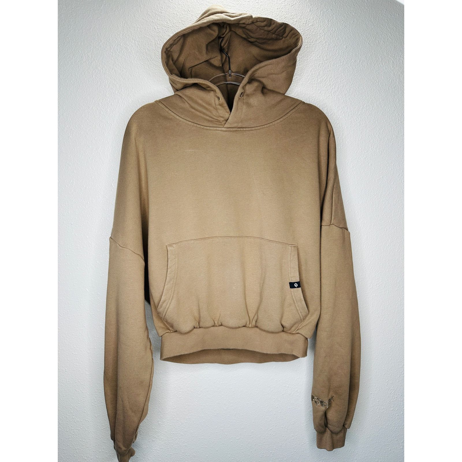 Other Popflex Taupe Kangaroo Pocket Drop Shoulder Pullover Hoodie Size S / US 4 / IT 40 - 1 Thumbnail