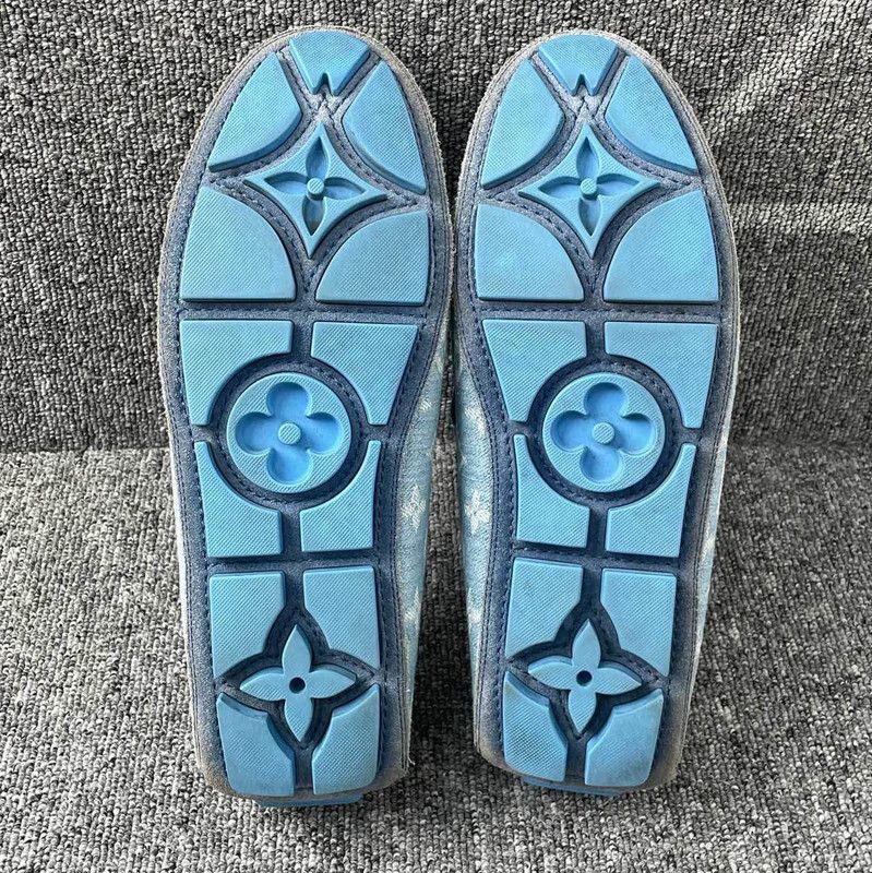 Louis Vuitton Louis Vuitton Blue Denim Moccasin Shoes for Men - Size US 8.5 / EU 41-42 - 4 Thumbnail