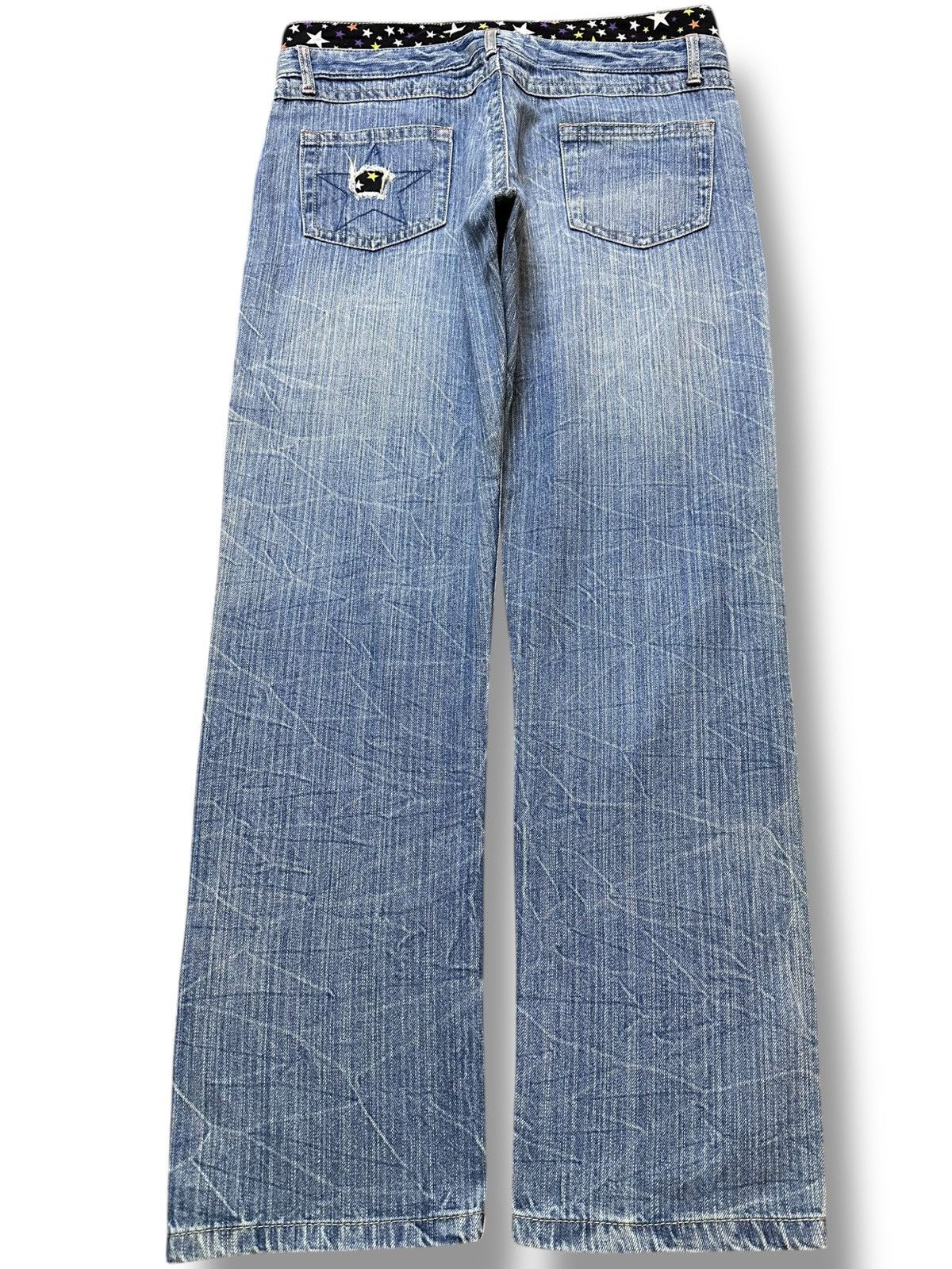 Japanese Brand Vintage Japanese Brand Double Waist Grunge Distressed Denim Size US 33 - 4 Thumbnail