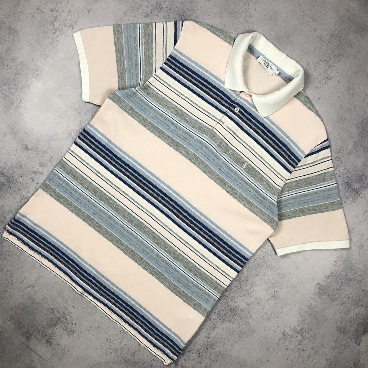 Yves Saint Laurent Striped Vintage Polo Shirt