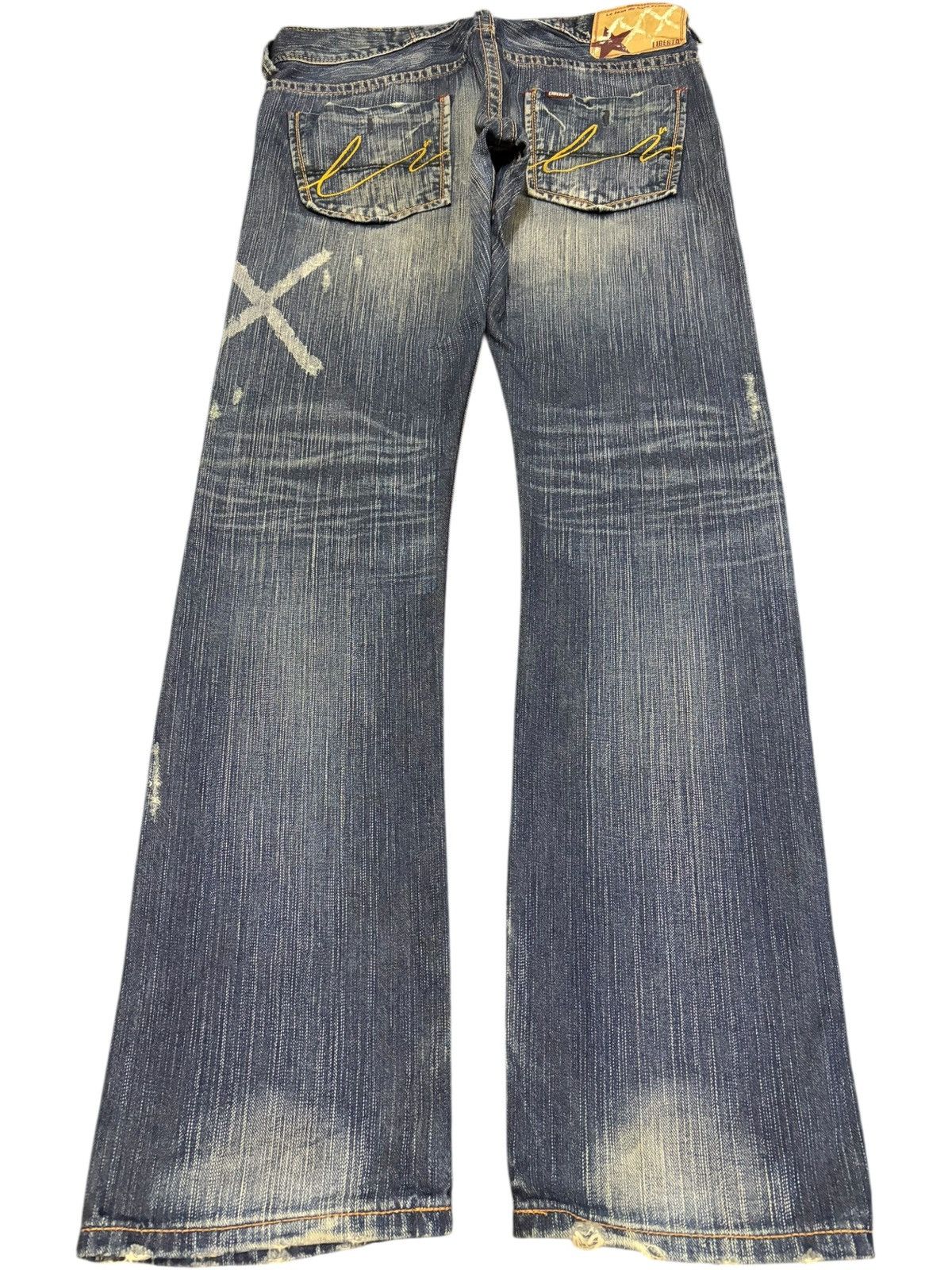Edwin Vintage Japanese Brand Faded Wash Distressed Jeans Size 33" - 2 Thumbnail