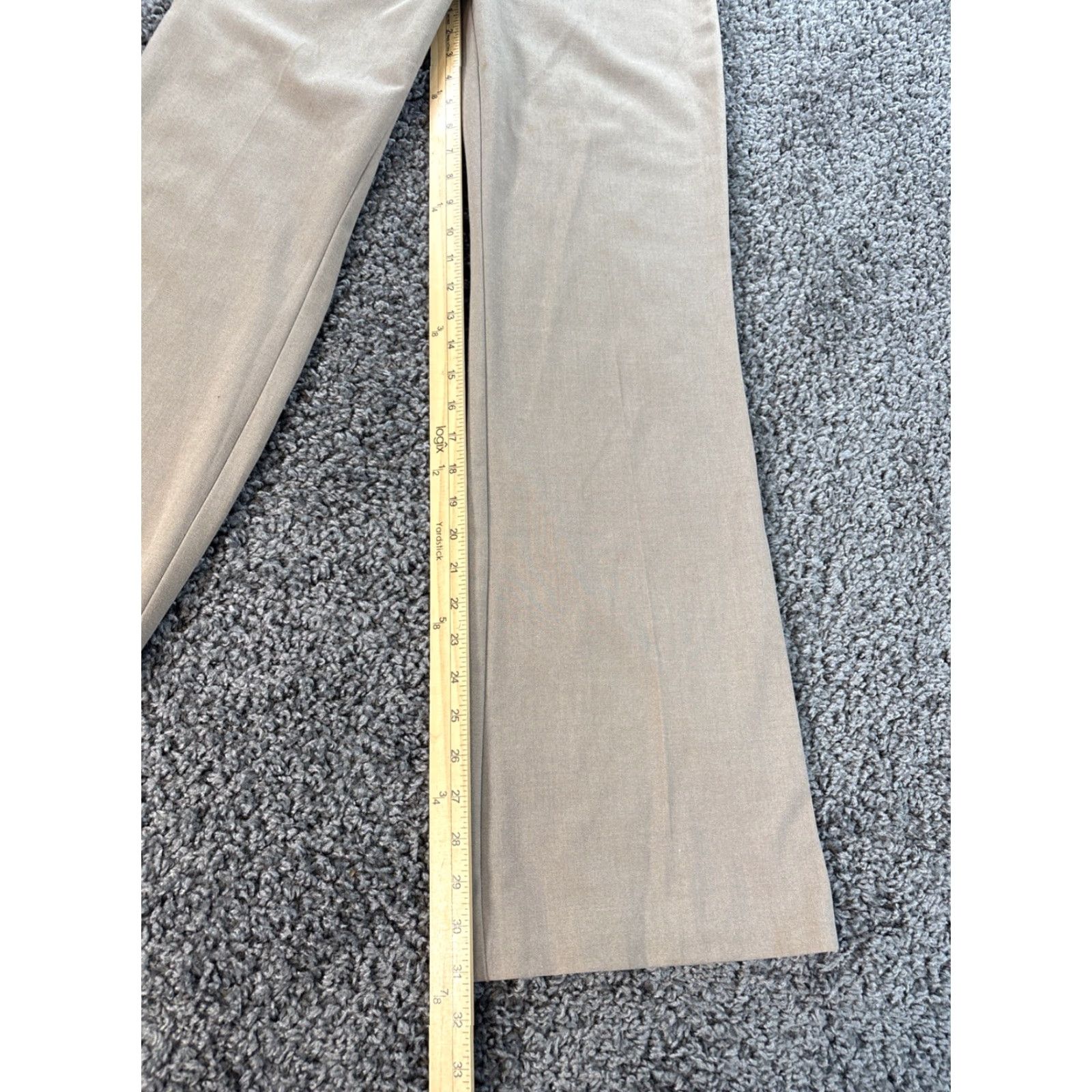Vintage VINTAGE TBA Pixie Trouser Pants Womens 28x31 Wide Leg Low Rise Beige Dress Pants Y2K Bratz Flare 90s Med Womens Size 28" / US 6 / IT 42 - 2 Thumbnail