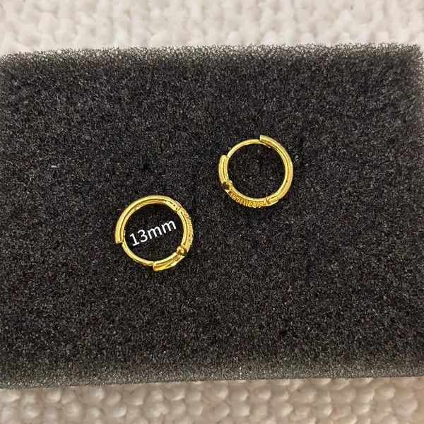 Other 13mm Star Gold Hoop Earrings for Men Women Hip Hop Unisex Size ONE SIZE - 3 Thumbnail