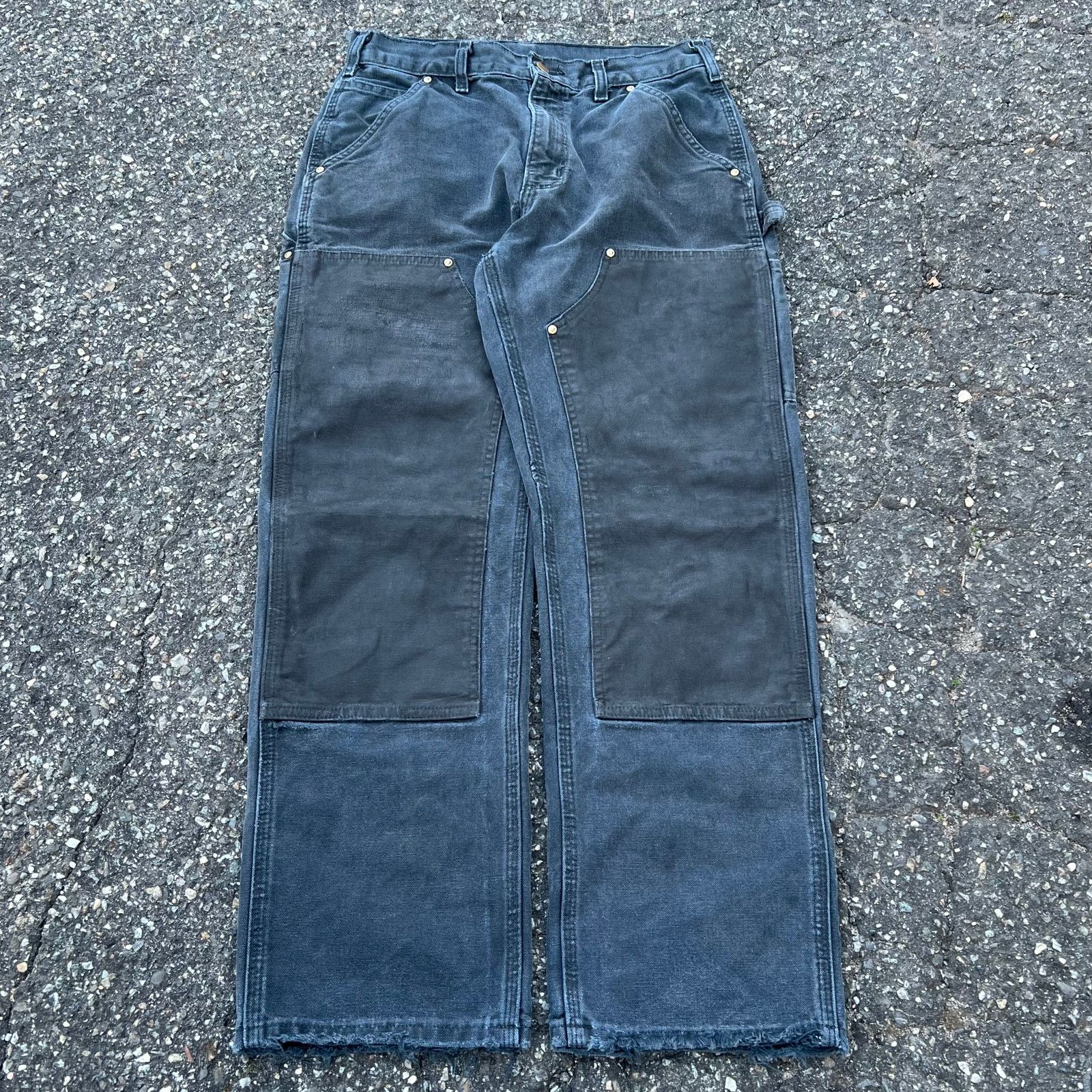 Carhartt × Vintage Vintage carhartt black double knee work wear carpenter pants Size US 29 - 1 Thumbnail