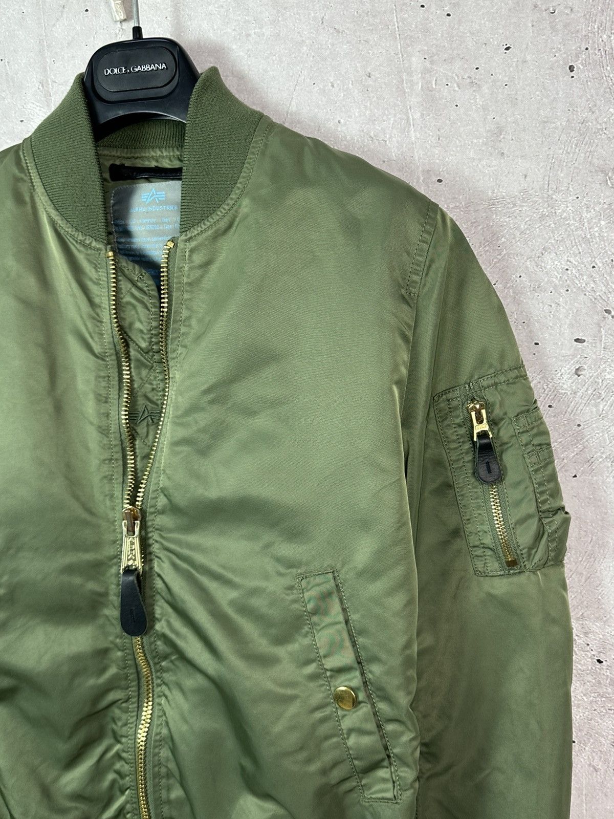 Alpha Industries Alpha Industries Green Long Sleeve Logo Women’s Bomber Size M / US 6-8 / IT 42-44 - 6 Thumbnail