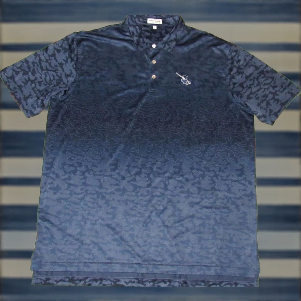 Peter Millar PETER MILLAR Summer Comfort Navy Camo Short Sleeve Polo Shirt XL Mens Navy Short Sleeve Polo Shirt XL Size US XL / EU 56 / 4 - 1 Thumbnail