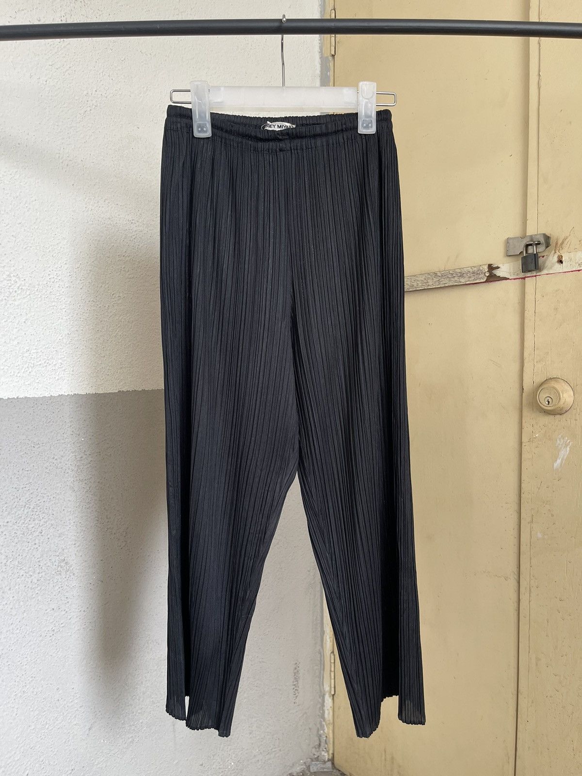 Issey Miyake Pleats Black Pant for Petite
