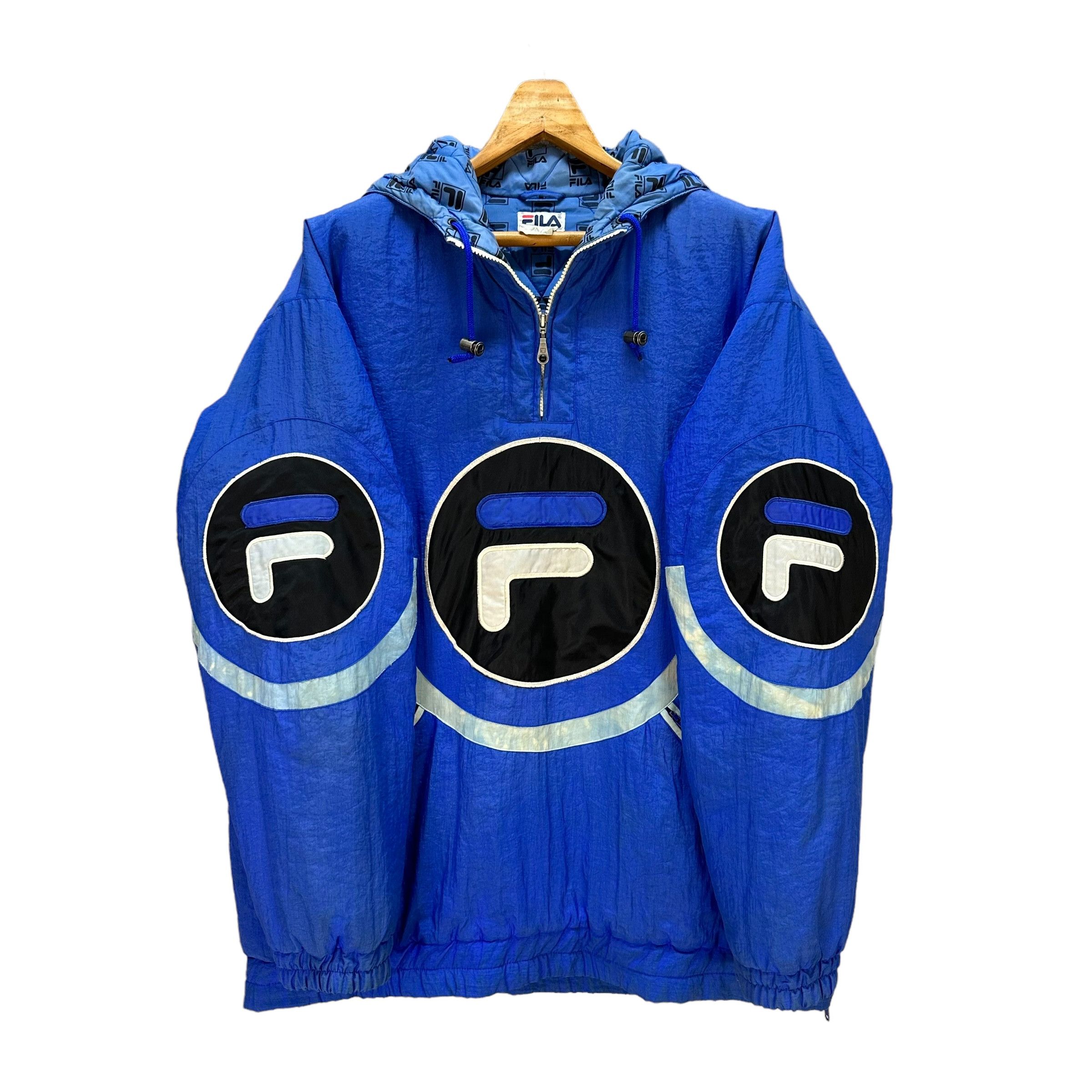 Fila FILA Big Logo Anorak Jacket Pullover Hoodie Jacket #A47-1092 Size US XL / EU 56 / 4 - 7 Thumbnail