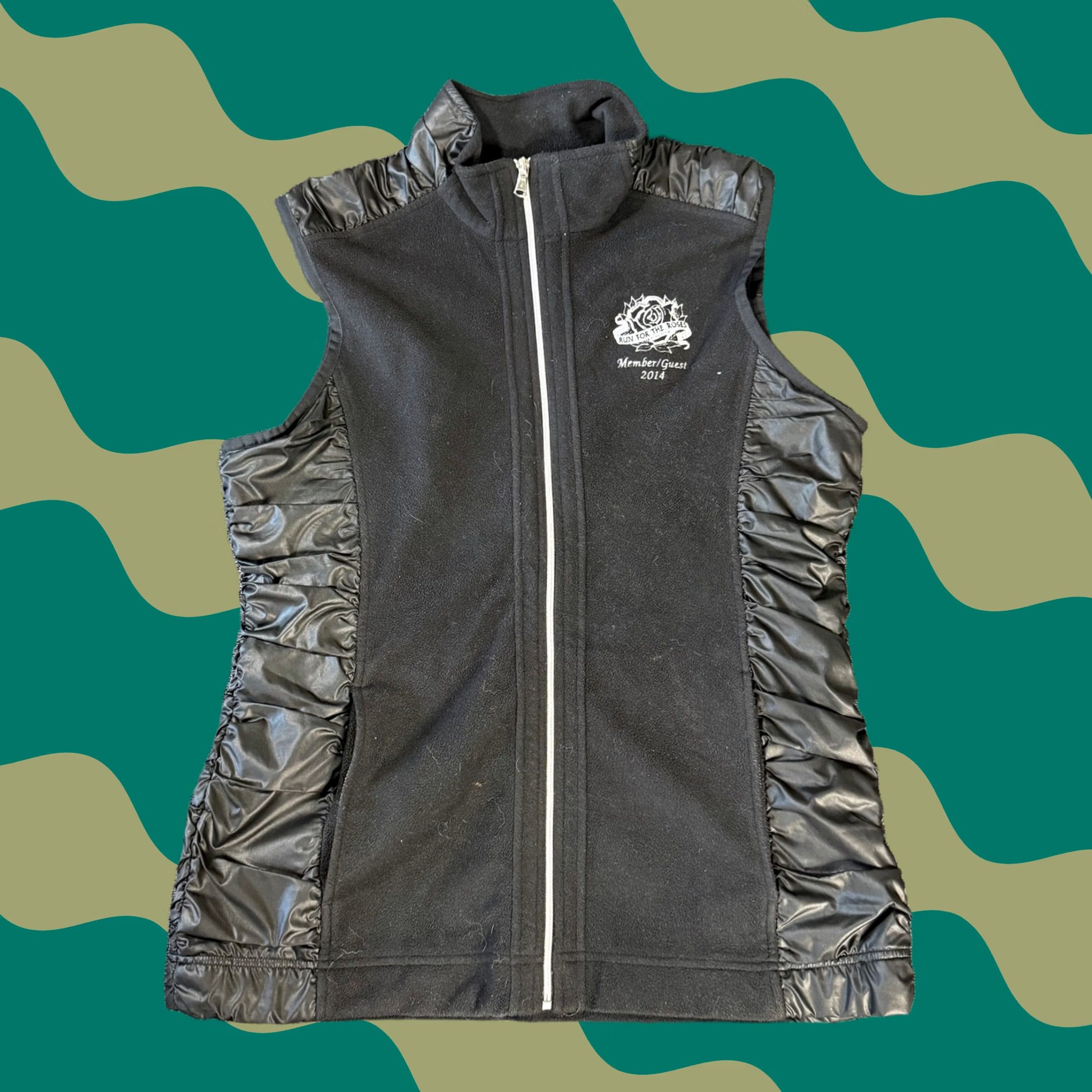 Cutter & Buck Y2k Vintage Cutter & Buck Kentucky Derby Run For Roses Black Full Zip Vest Large Size L / US 10 / IT 46 - 1 Thumbnail