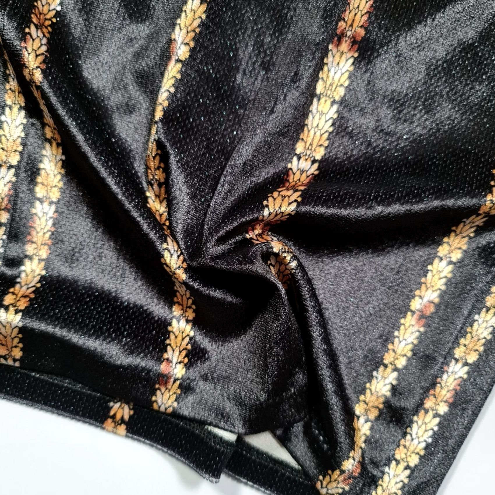 Vintage James Lakeland Womens Pencil Dress Black 10 UK Long Sleeves Velvet Knee Length Dress Size L / US 10 / IT 46 - 6 Thumbnail
