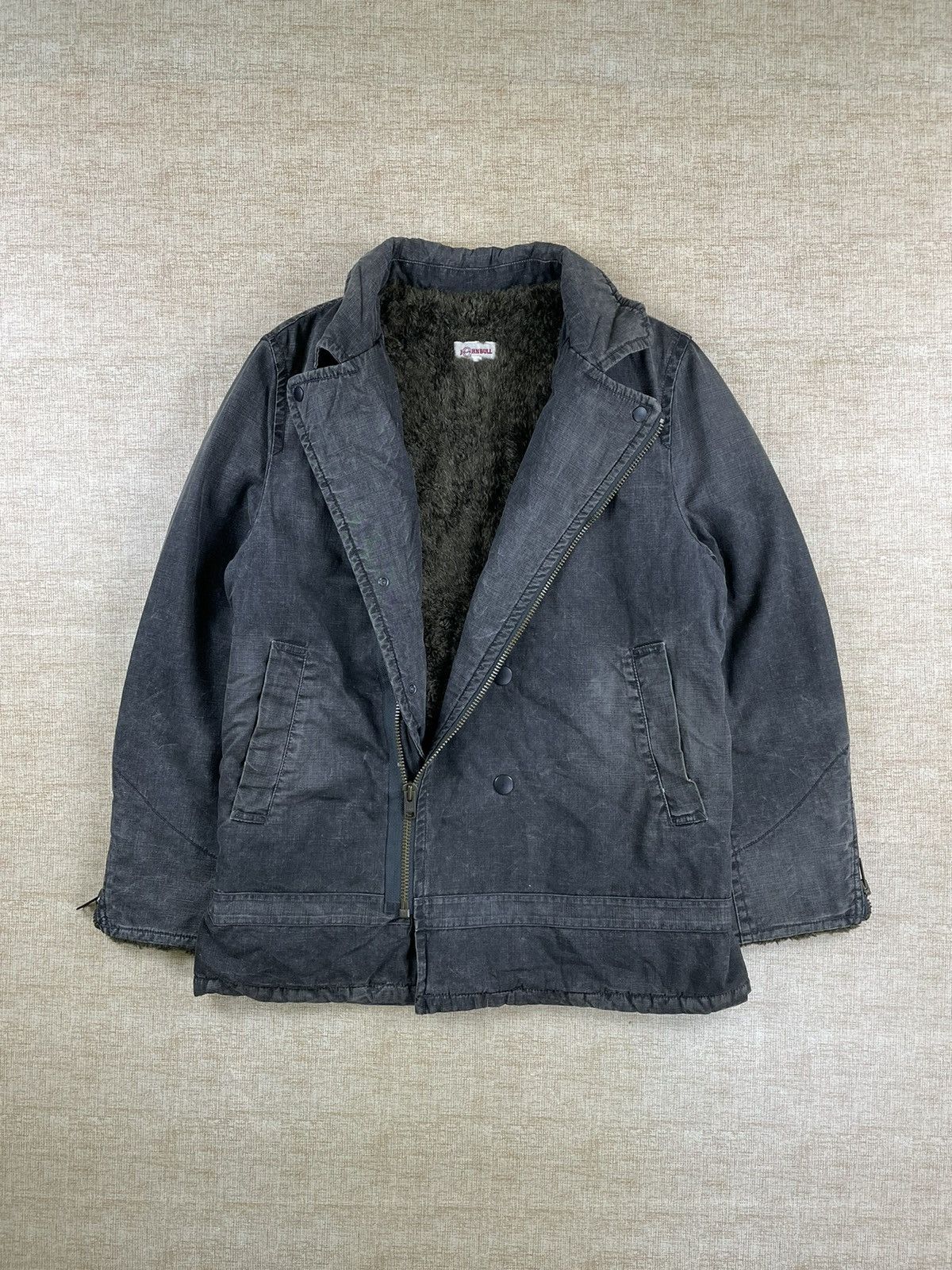 Johnbull × Vintage Vintage John Bull Double Collar Lined Sherpa Canvas Jacket Size US M / EU 48-50 / 2 - 9 Thumbnail