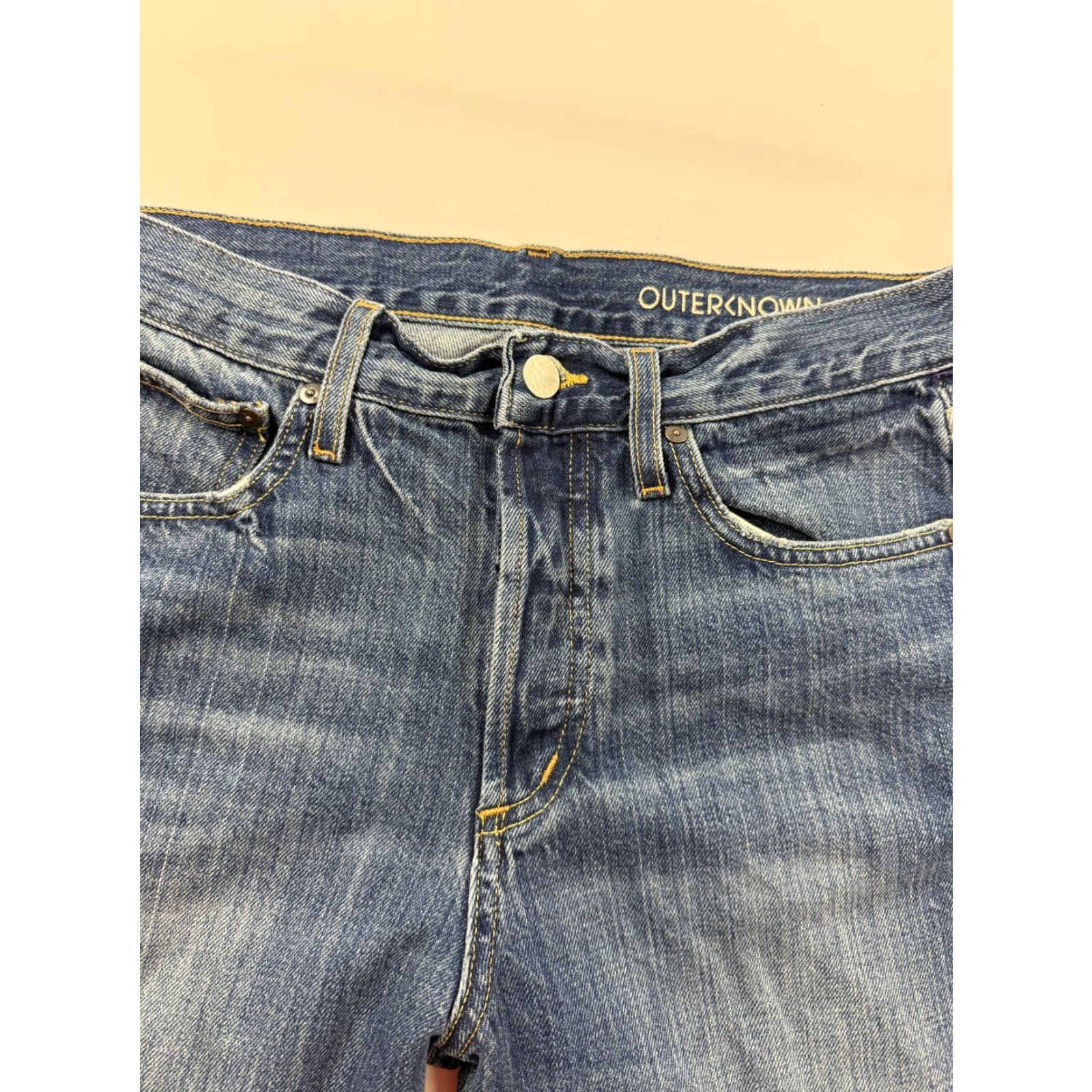 Outerknown Outerknown Jeans Womens 26 Medium Wash Blue Boyfriend Distressed Button Fly Jeans Womens 26 Medium Wash Blue Boyfriend Distressed Button Fly Size 26" / US 2 / IT 38 - 6 Thumbnail