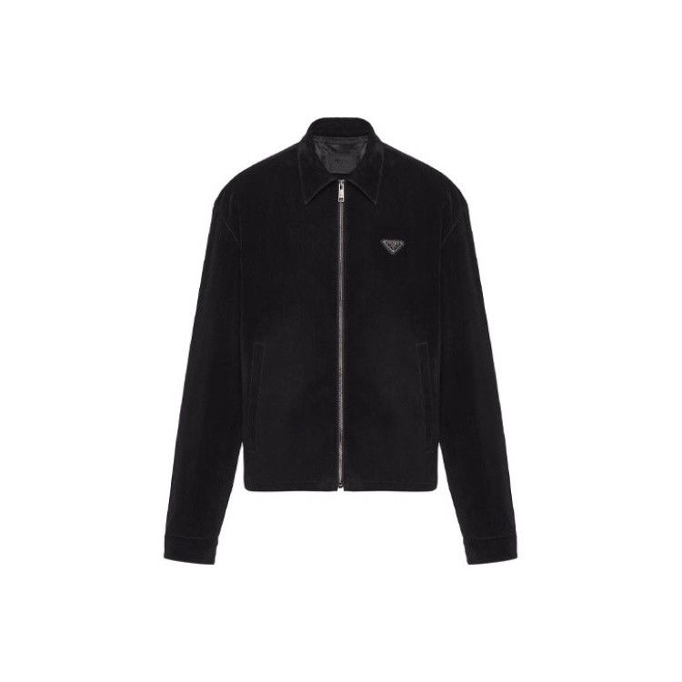 Prada Prada Velvet Logo Blouson Size M Size US M / EU 48-50 / 2 - 1 Thumbnail