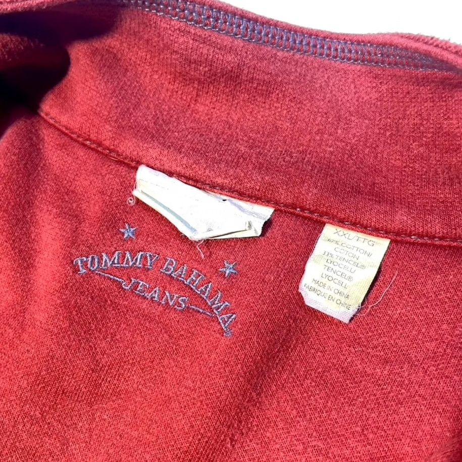 Tommy Bahama VINTAGE Tommy Bahama Sweater Mens 2XL Orange 1/4 Zip Pullover Henley Casual Shirt/Top Size US XXL / EU 58 / 5 - 4 Thumbnail