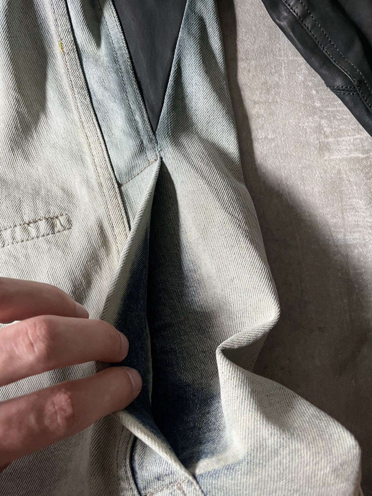 Rick Owens × Rick Owens Drkshdw Rick Owens hybrid denim calf stooge trucker jacket grail Size US L / EU 52-54 / 3 - 15 Thumbnail