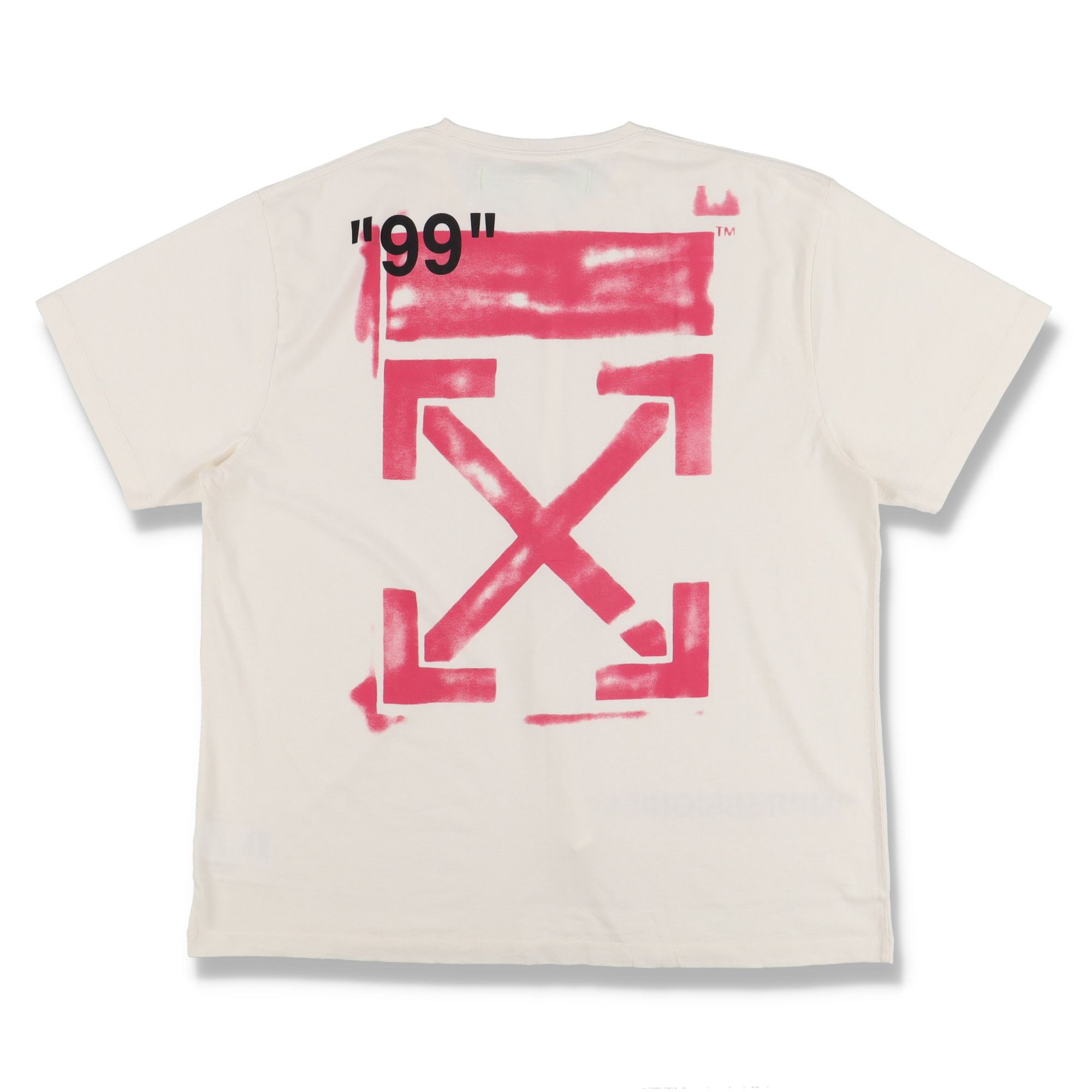 Off-White Pink Impressionism Stencil Arrows Oversized T-Shirt Size US XS / EU 42 / 0 - 1 Thumbnail