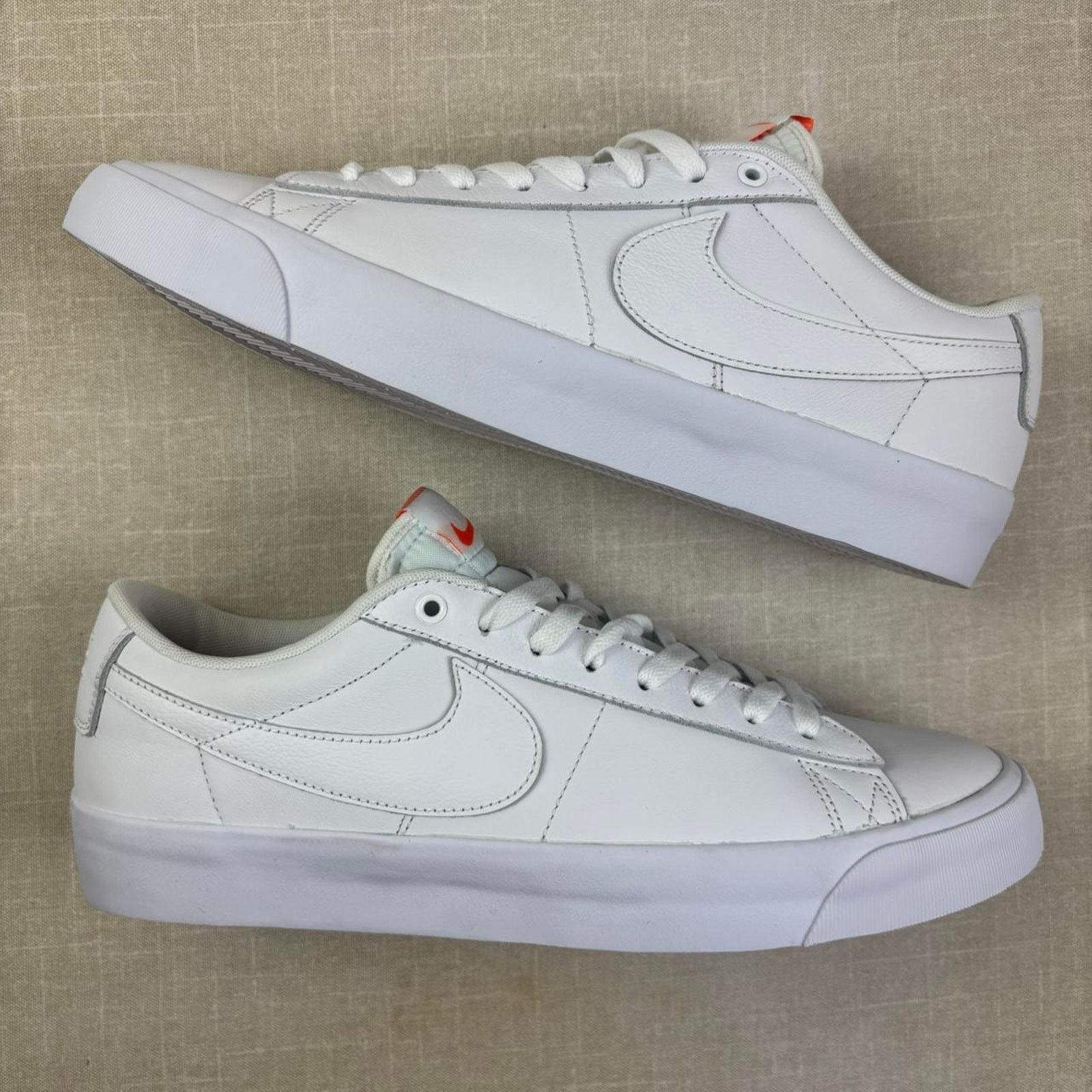 Nike 🦷 2024 Nike SB Zoom Blazer Low “Triple White” 12M Size US 12 / EU 45 - 2 Thumbnail