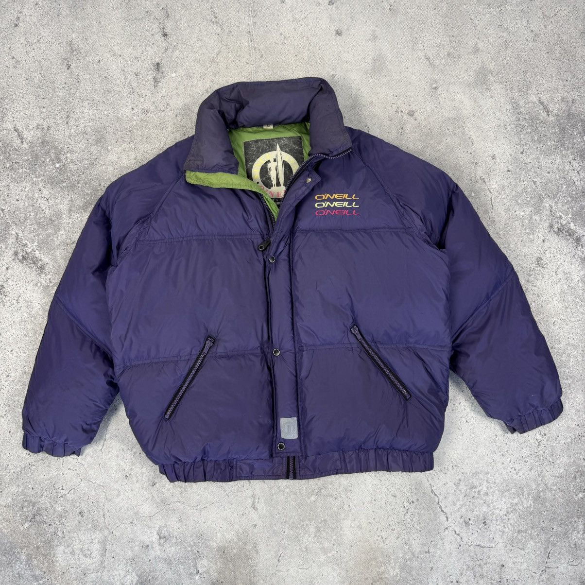 O'Neill × Vintage Vintage O’Neill 90s Puffer Down Jacket Surf Style Size US M / EU 48-50 / 2 - 2 Thumbnail