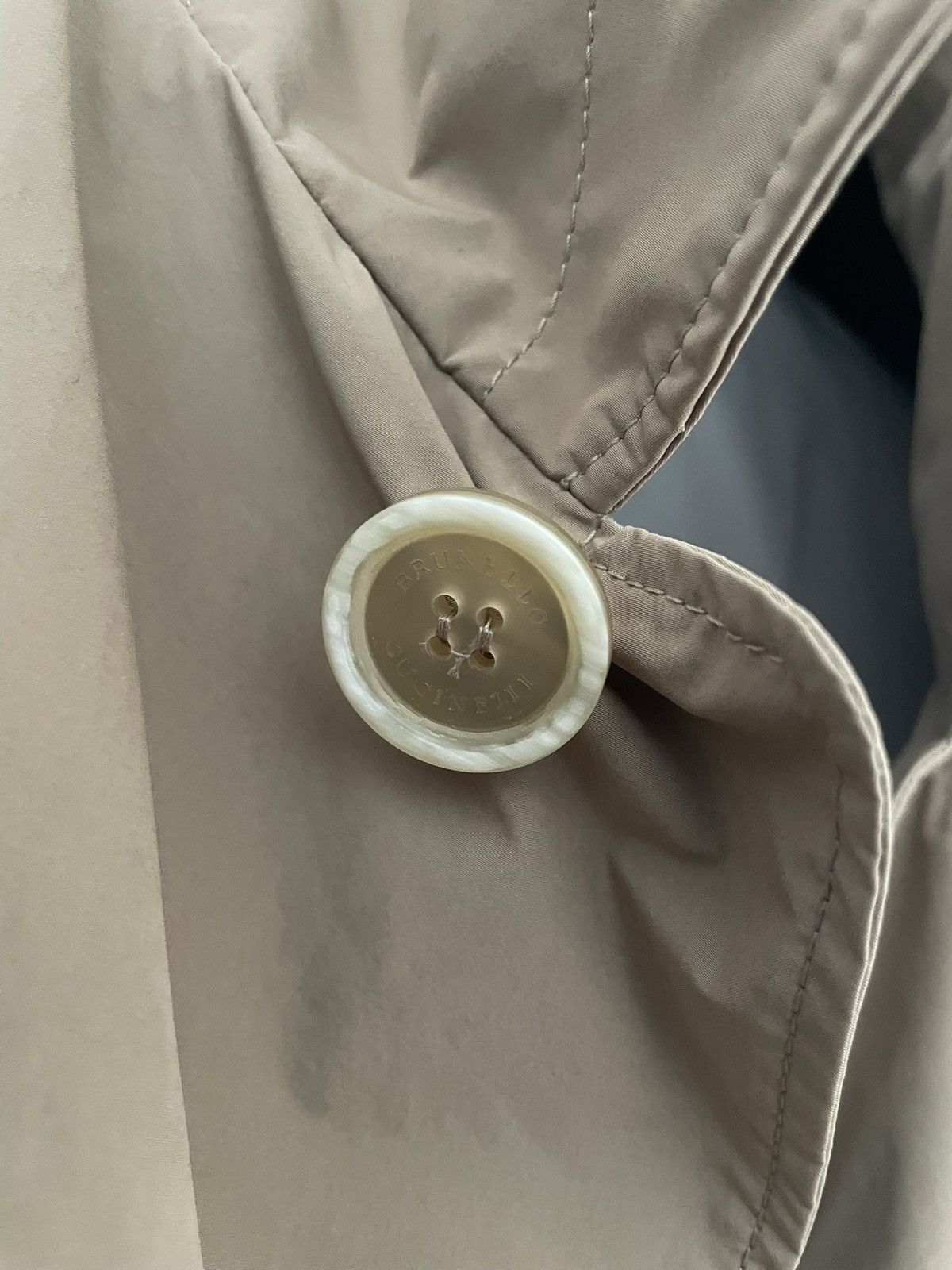 Brunello Cucinelli Camel Trench Coat Size US L / EU 52-54 / 3 - 12 Thumbnail