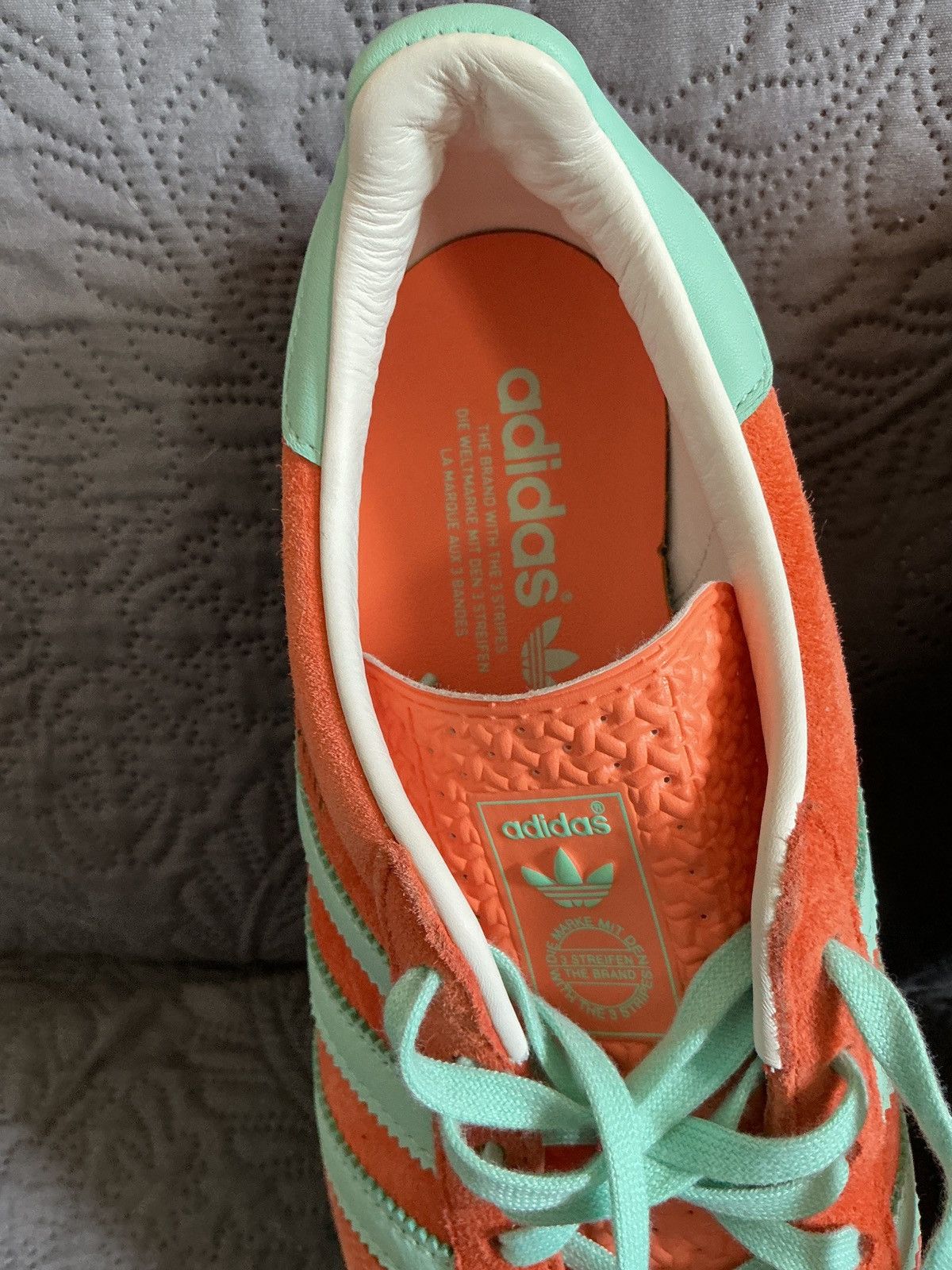 Adidas Adidas Gazelle Orange / Clear Mint (Turquoise) — New Size US 7 / IT 37 - 10 Thumbnail