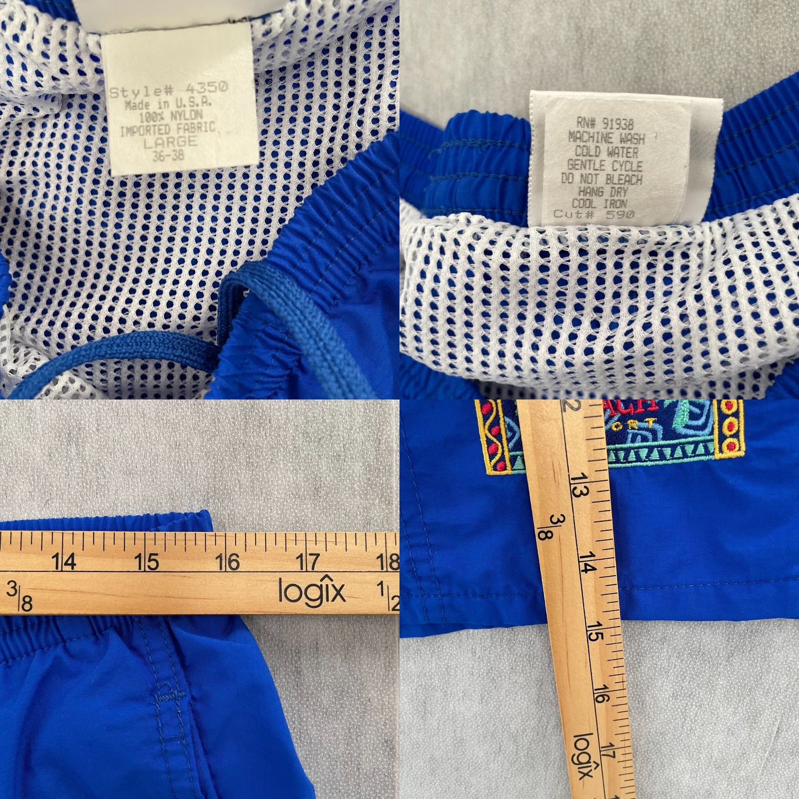Disney VINTAGE Disney Shorts Mens L Blue Walt Adult Caribbean Beach Resort Swim Trunks Size US 33 - 8 Thumbnail