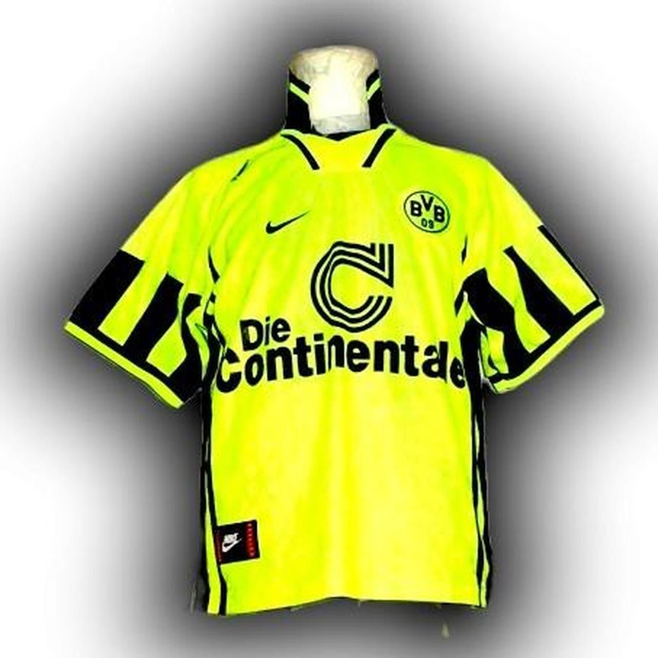 Nike BVB Borussia Dortmund Germany 1996 1997 Home Shirt Jersey Size US M / EU 48-50 / 2 - 3 Thumbnail