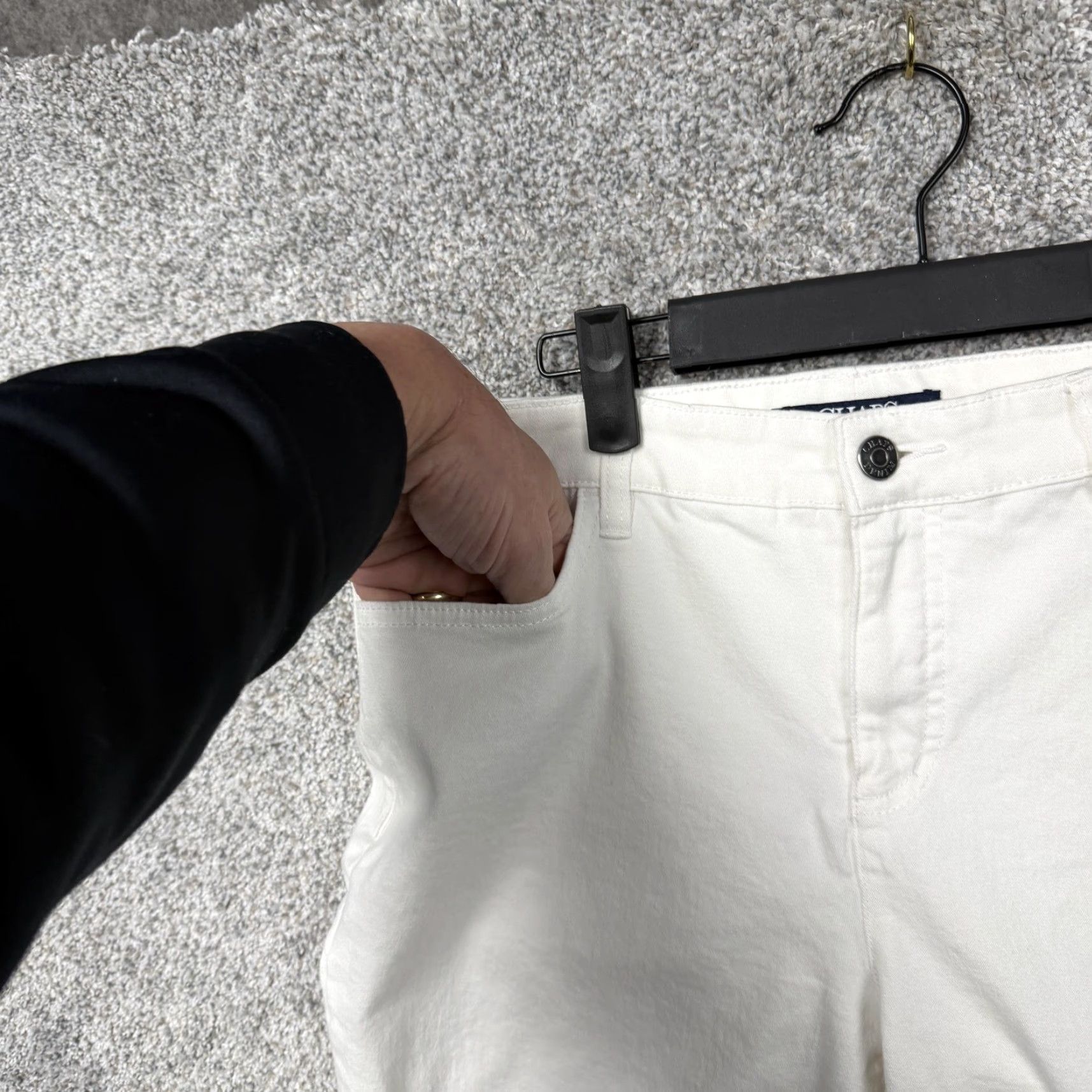 Chaps Chaps Jeans Capri 8 White Mid Rise Stretch 5-Pocket Denim Cotton Blend Womens Capris, Vintage? No. (If vintage rule not needed; item not vintage) Size 30" / US 8 / IT 44 - 7 Thumbnail