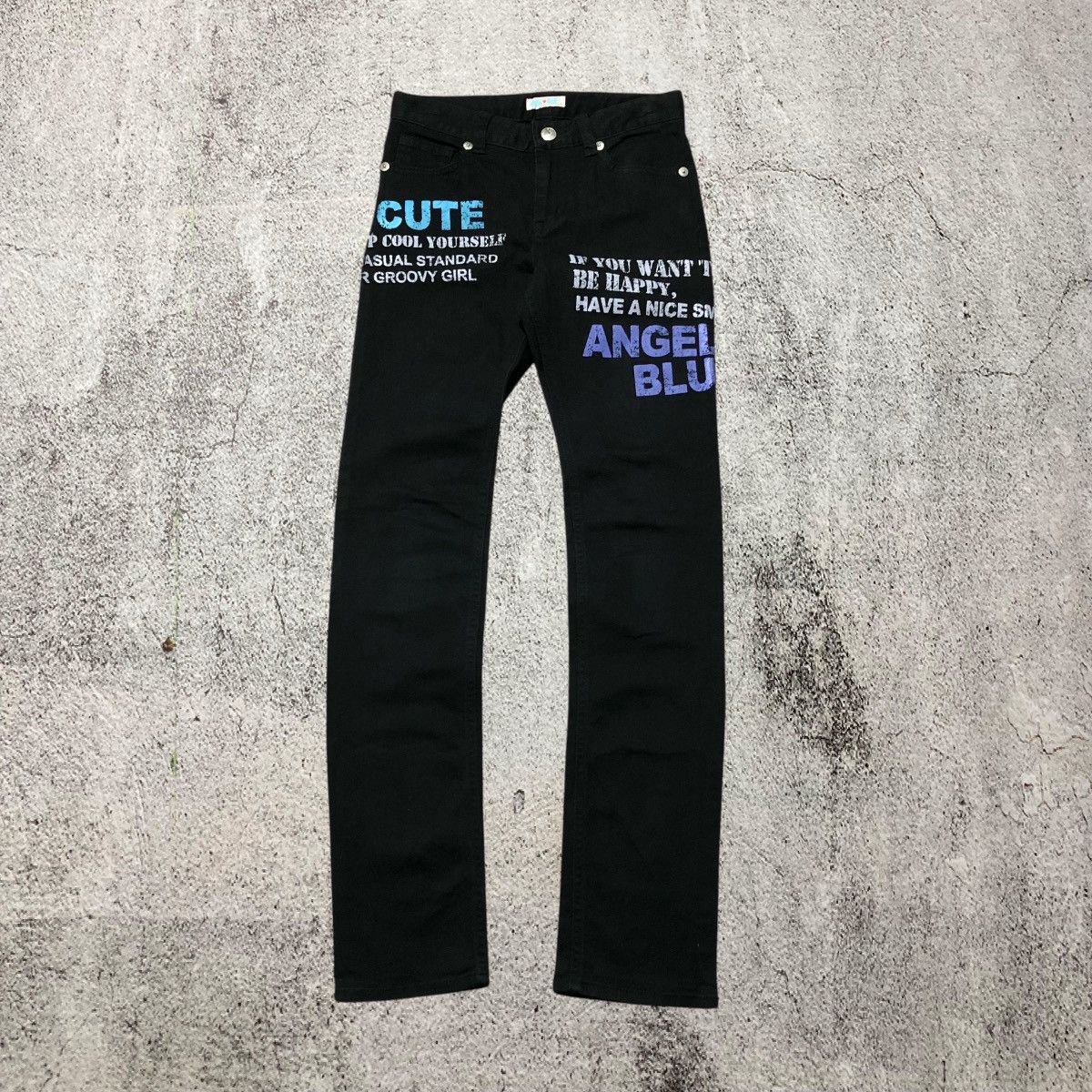 Angel Blue 2000s Angel Blue Cute Girls Denim Jeans Pants Black Lgb Size US 26 / EU 42 - 1 Thumbnail
