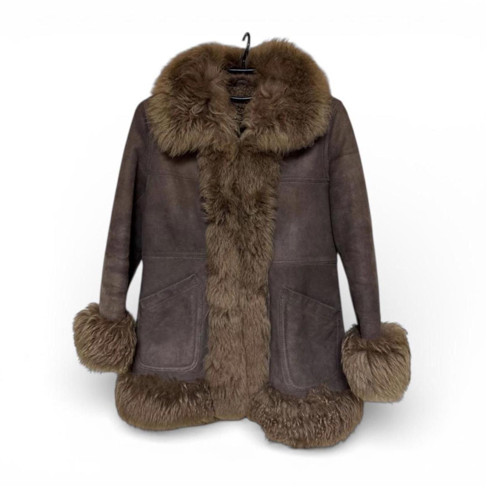 Other Faux leather fur whimsy grunge vintage brown penny lane coat Size S / US 4 / IT 40 - 1 Thumbnail