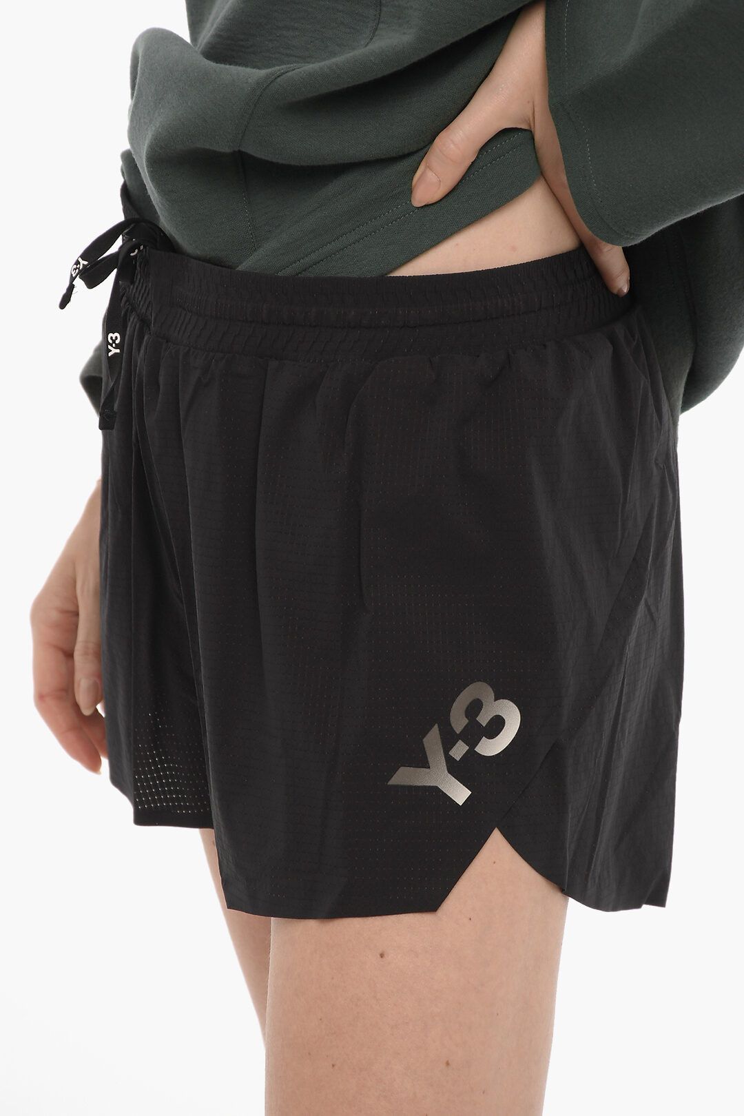 Y-3 × Yohji Yamamoto og1mm0824 Nylon Running Shorts in Black Size 34" / US 12 / IT 48 - 3 Thumbnail