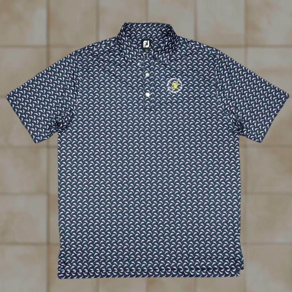 Footjoy FootJoy Polo Graphic Shirt Mens Large Blue Purple Dolphin Print Size US L / EU 52-54 / 3 - 1 Thumbnail