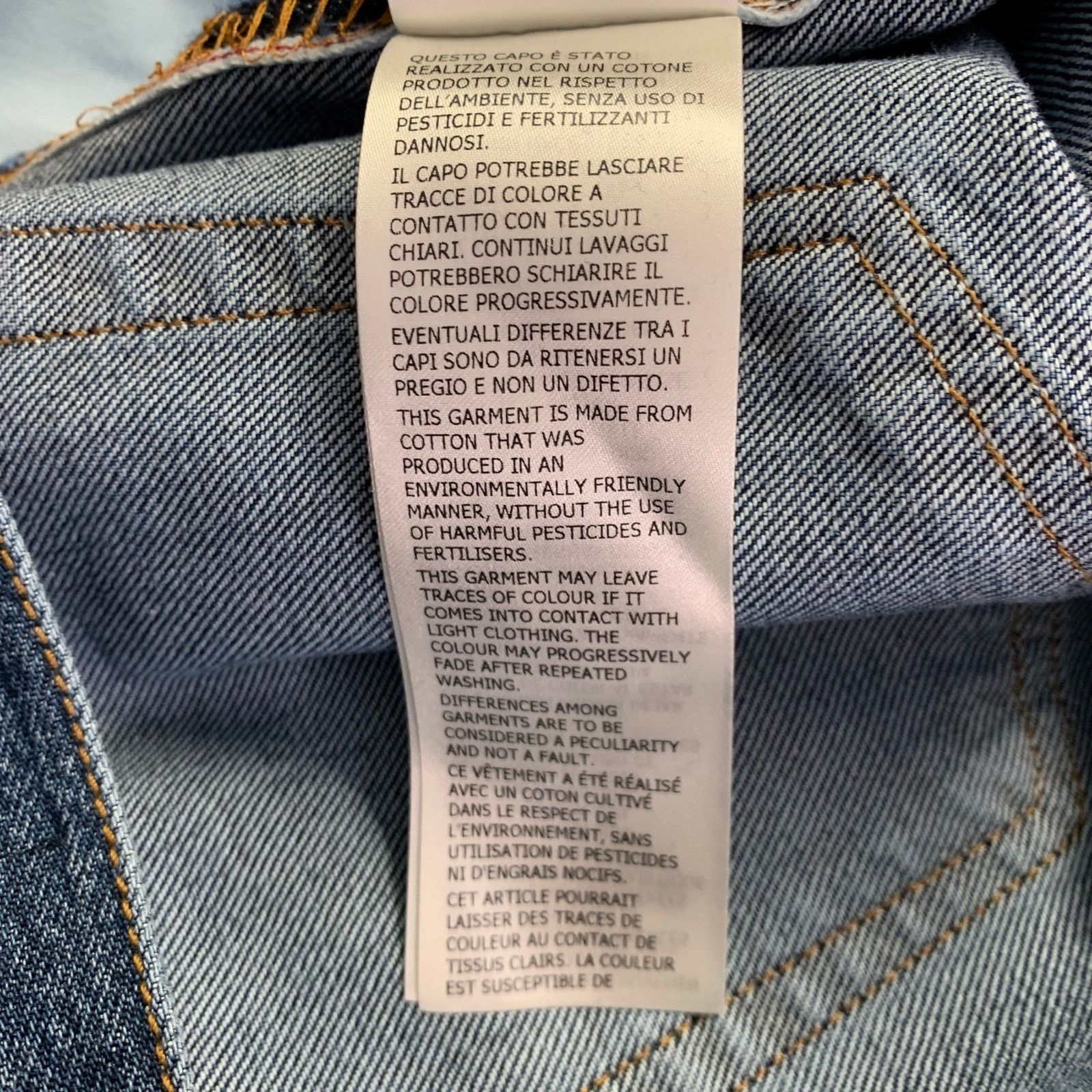 Alexander McQueen Size 36 Indigo Contrast Stitch Denim Button Fly Jeans Size US 36 / EU 52 - 10 Thumbnail