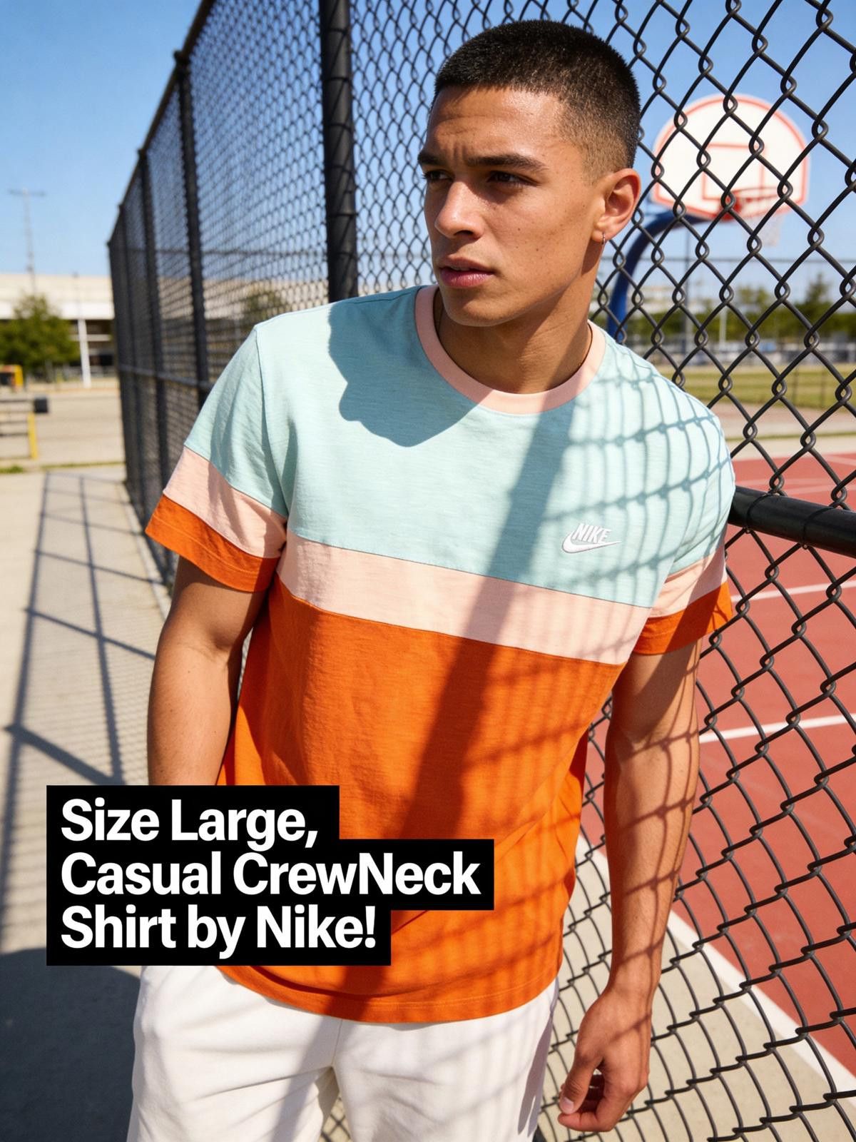 Nike Nike Casual Crew Neck Colorblock Shirt Size Large Size US L / EU 52-54 / 3 - 1 Thumbnail