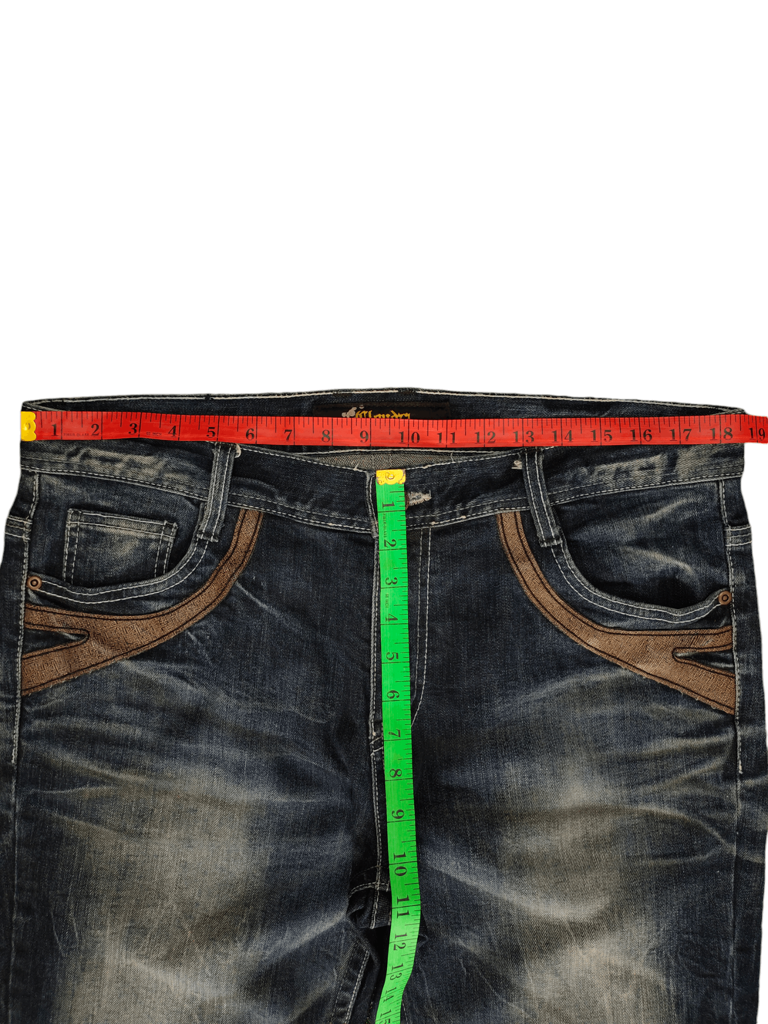 Artful Dodger Vintage Y2k Cloud 72 Embroidered Pocket Clawmark Faded Jeans Size US 36 / EU 52 - 13 Thumbnail