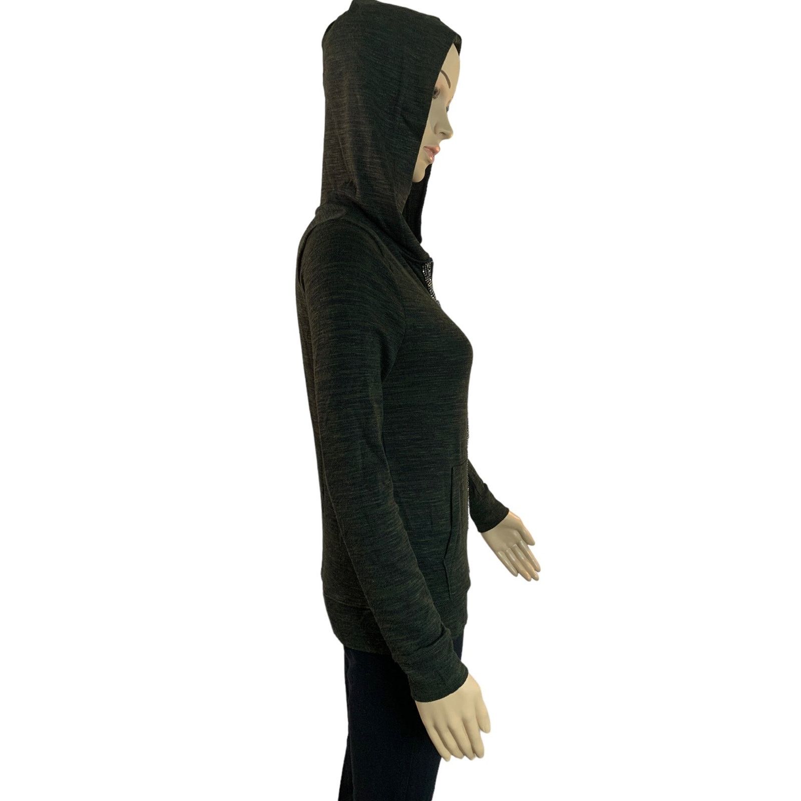Juicy Couture Juicy Couture Womens Size XS Hooded Jacket studded Pockets Size XS / US 0-2 / IT 36-38 - 8 Thumbnail