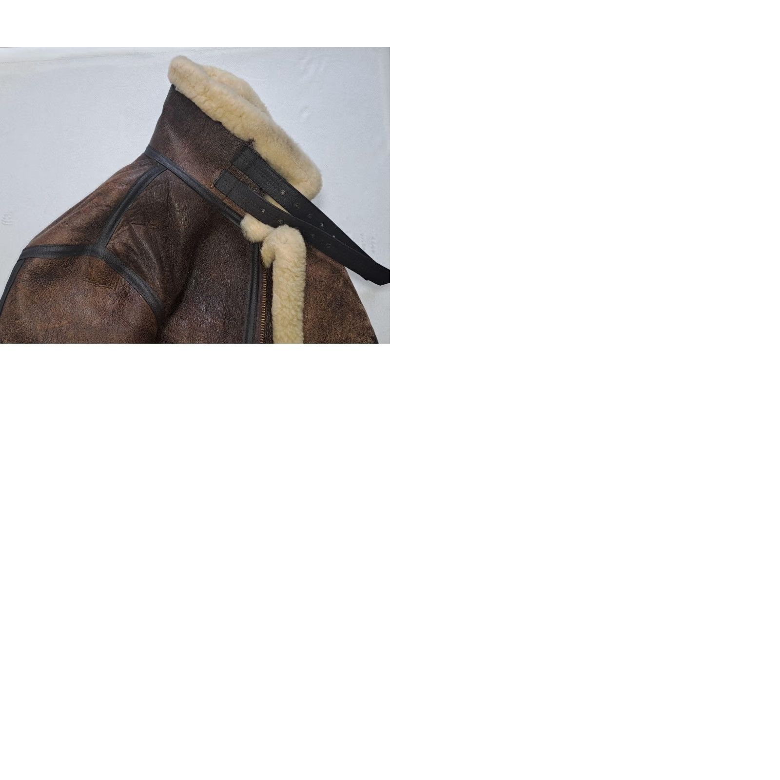 Avirex AVIREX B-3 Shearling Leather Bomber Jacket Men Brown Size 38 Vintage Full Zip Wool Lining Casual, Travel, Workwear USA 90s Classic Retro Logo Size US XXS / EU 40 - 9 Thumbnail