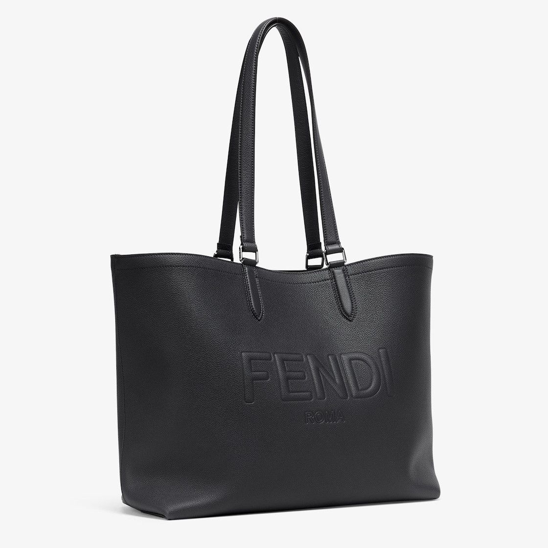 Fendi o1s1wg110925 Size:OS/Fendi Roma Leather Shopper in Black Size ONE SIZE - 3 Thumbnail