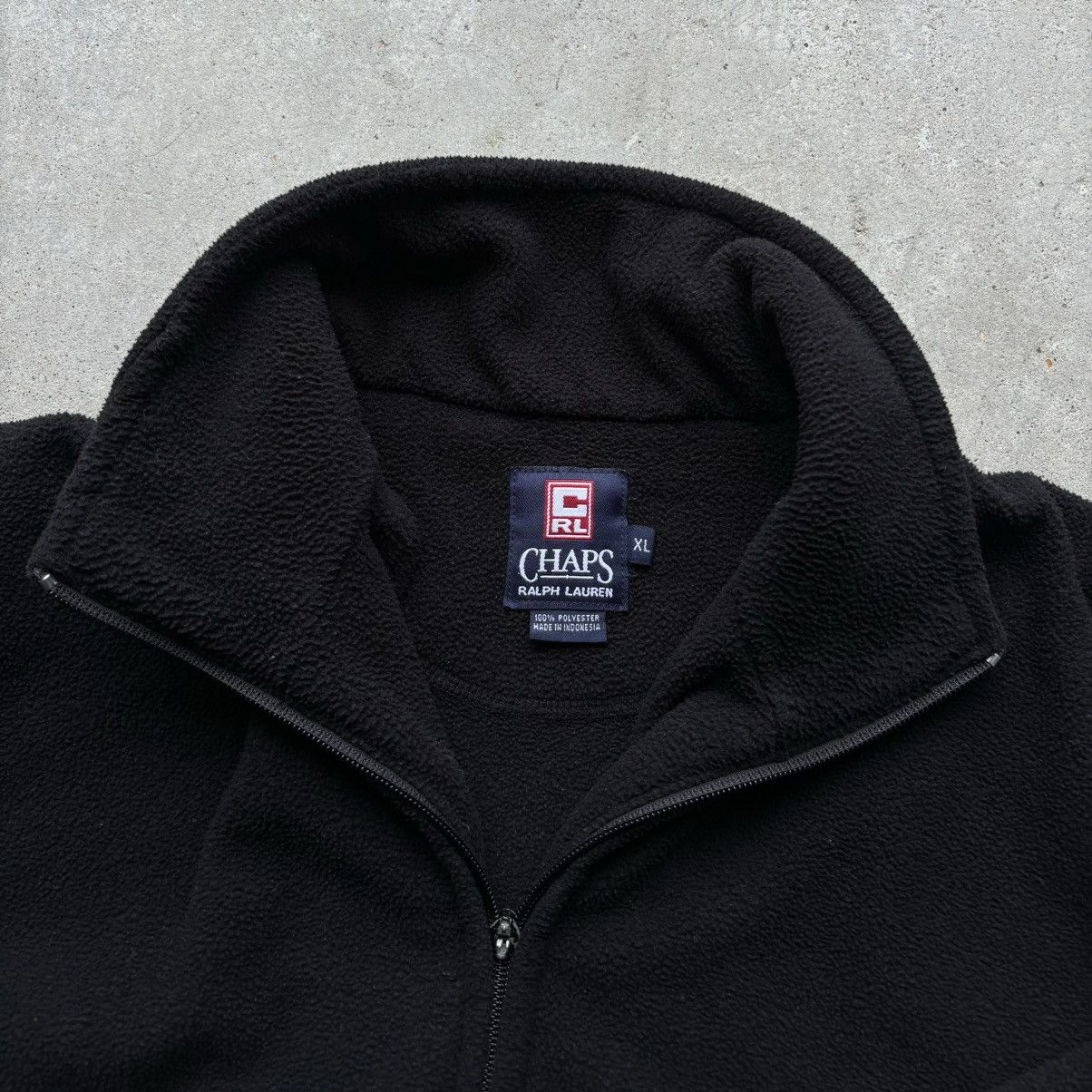 Chaps Ralph Lauren × Ralph Lauren × Vintage vintage 90s CHAPS RALPH LAUREN Fleece Spellout zip-up jacket Size US XL / EU 56 / 4 - 9 Thumbnail