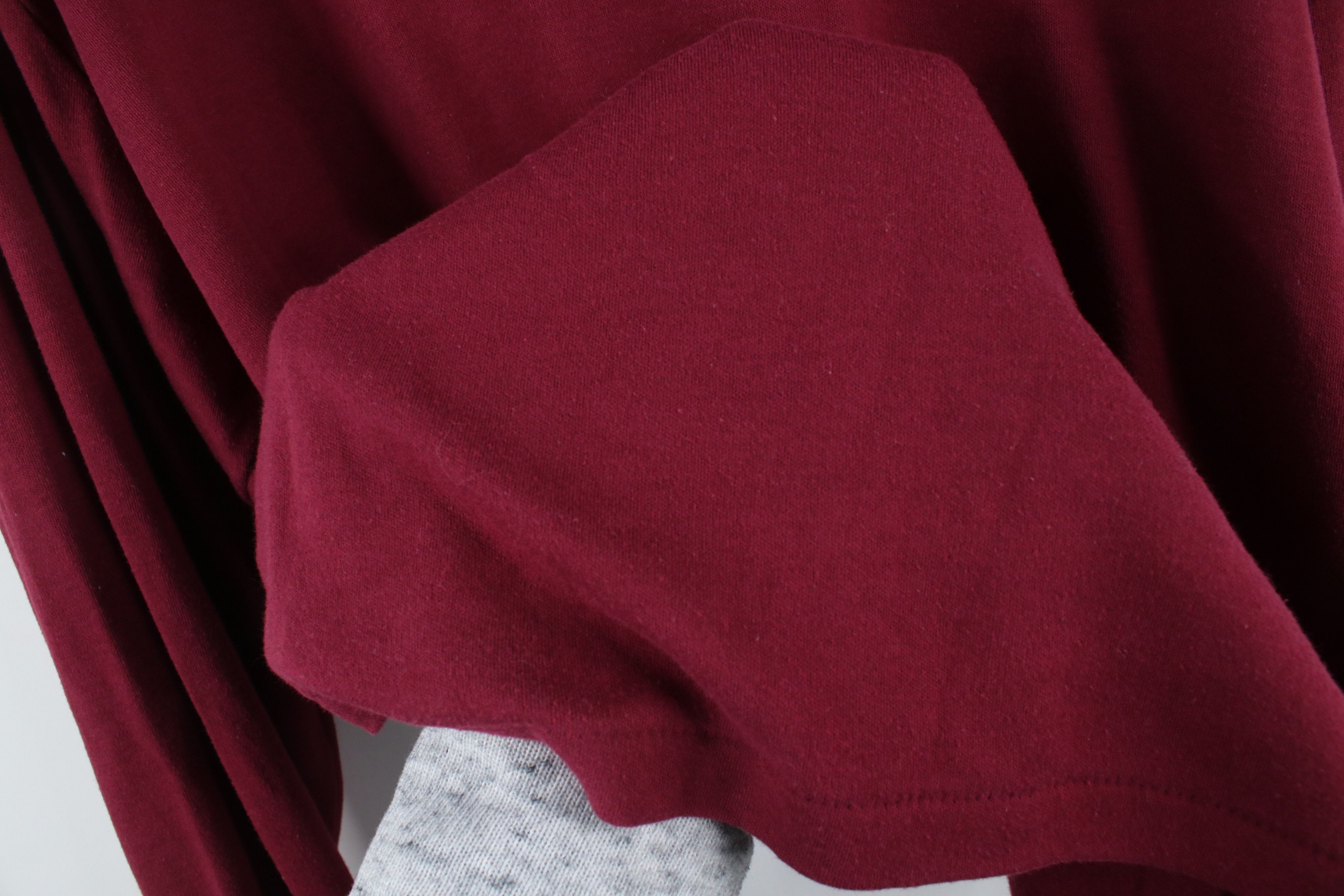Vintage × Wrangler Vintage 70s 80s Wrangler Blank Turtleneck T-Shirt Red USA Size US XL / EU 56 / 4 - 5 Thumbnail