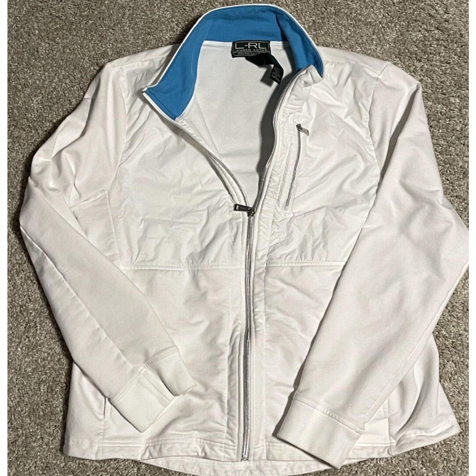 Ralph Lauren Lauren Ralph Lauren Active White Full Zip Track Jacket & Pink/Black Jacket XL Women Size XL / US 12-14 / IT 48-50 - 2 Thumbnail