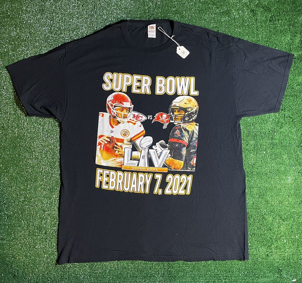 image of Nfl x Vintage Chiefs X Pirates Super Bowl 2021 T-Shirt in Black, Men's (Size XL)