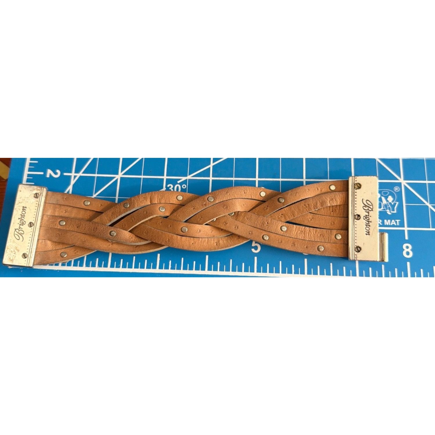 Brighton Brighton Gold Silver Tone Leather Braided Wrap Bracelet Silv Size ONE SIZE - 5 Thumbnail